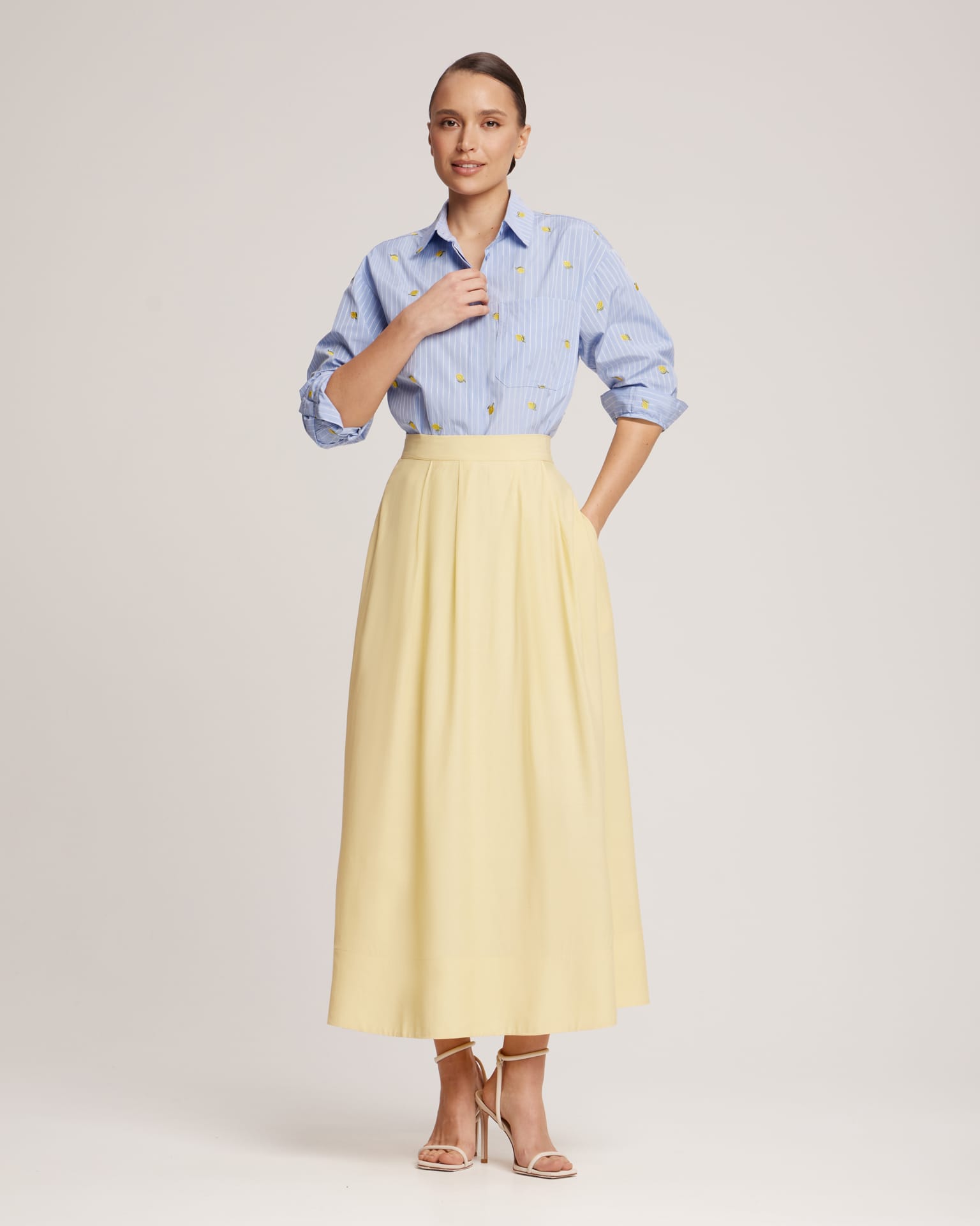 Юбка струящаяся миди