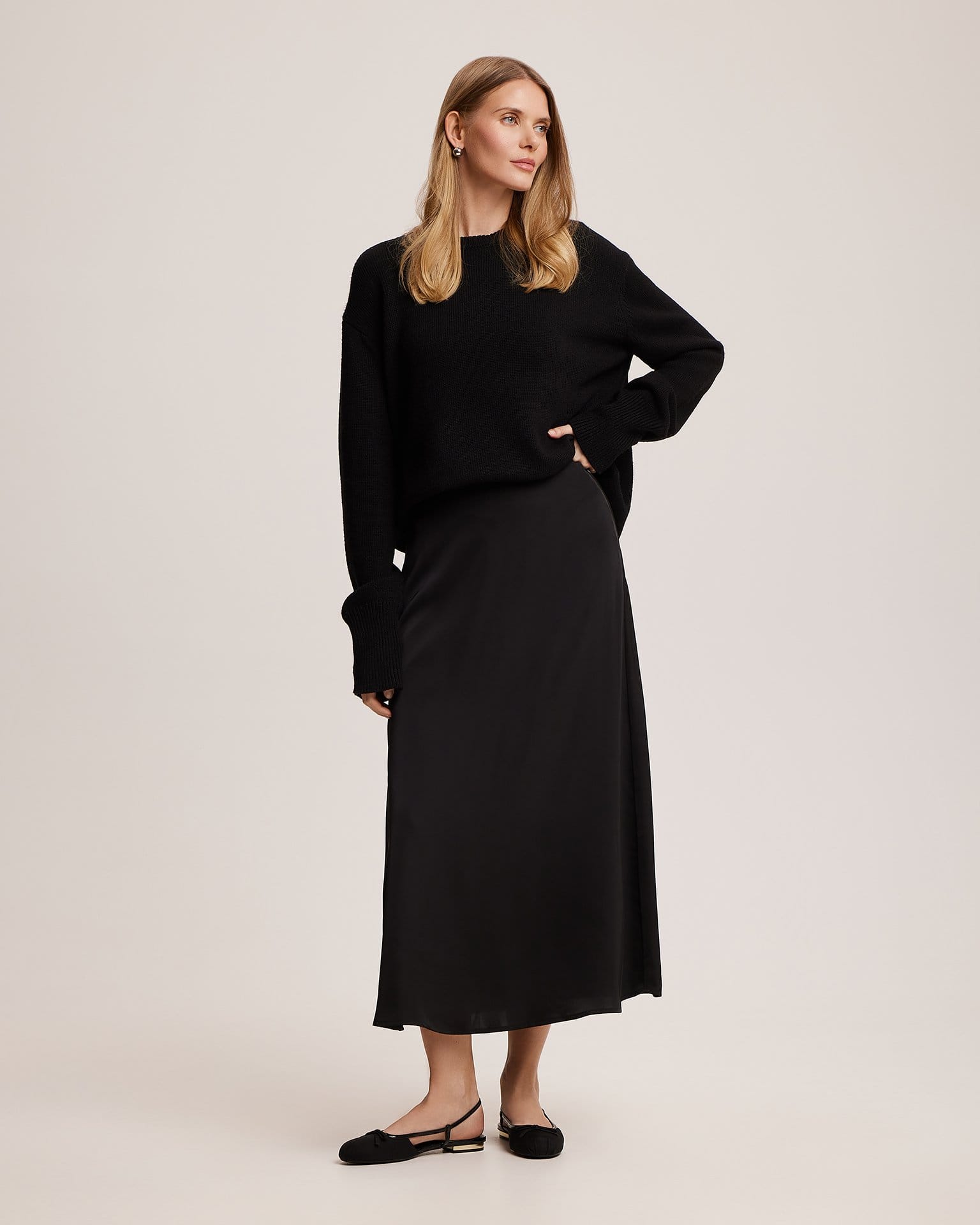 Юбка из струящейся ткани