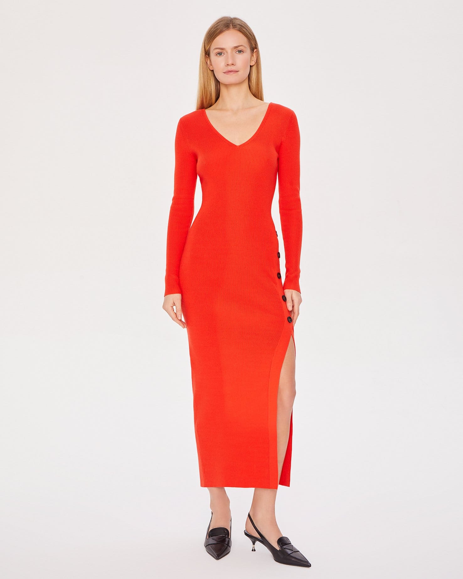 Платье миди из вискозы