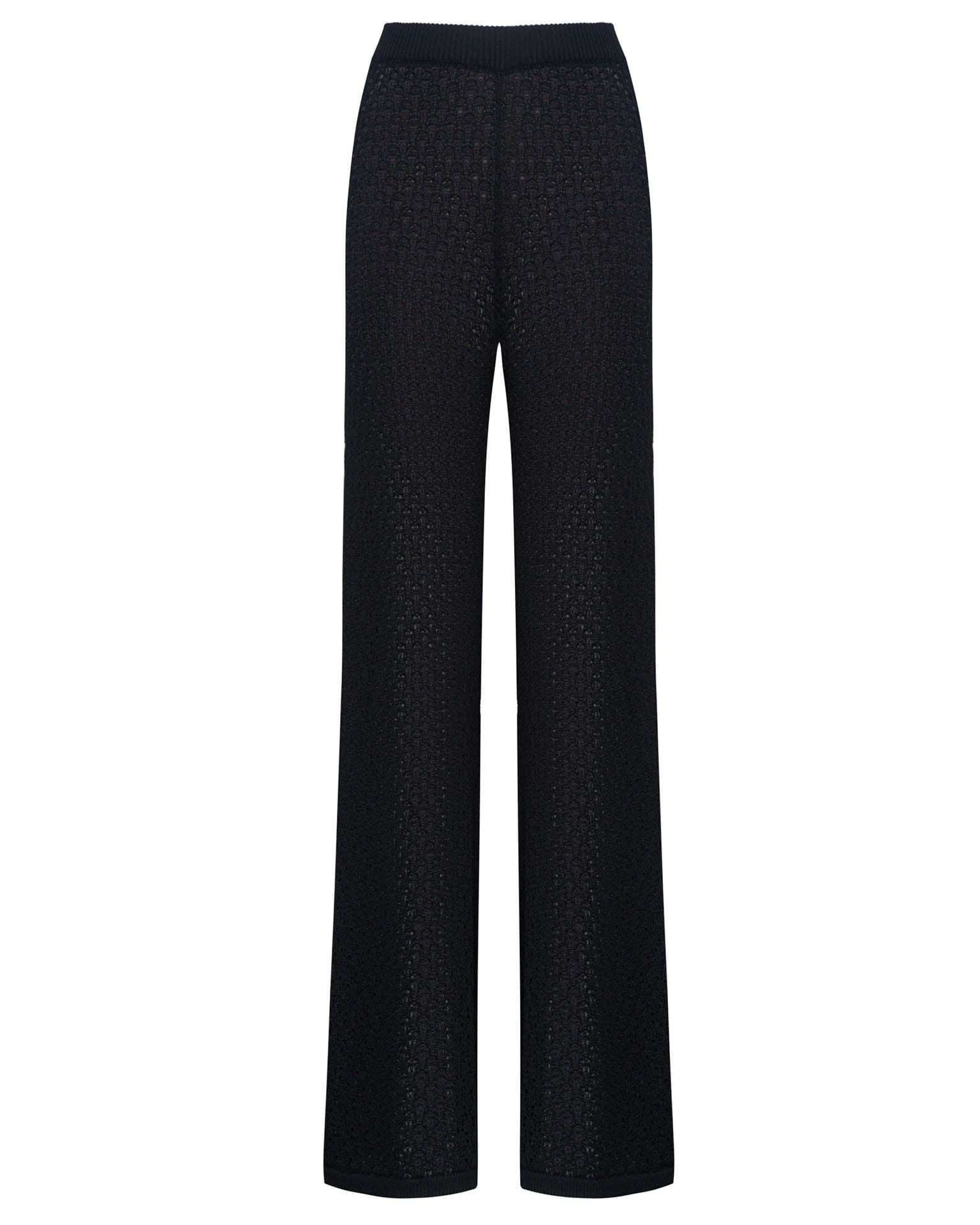 Брюки кроше в черном цвете