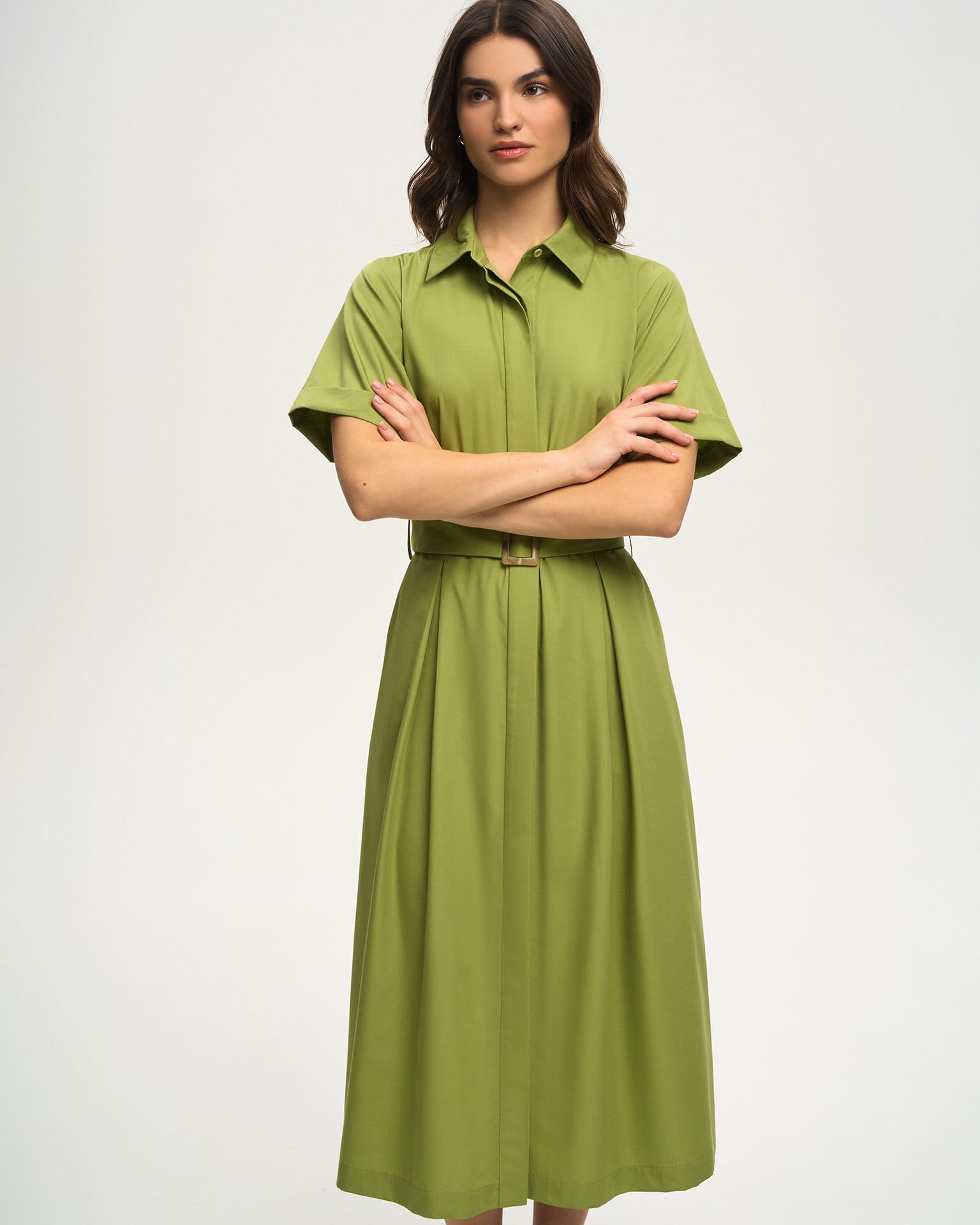 Платье с поясом