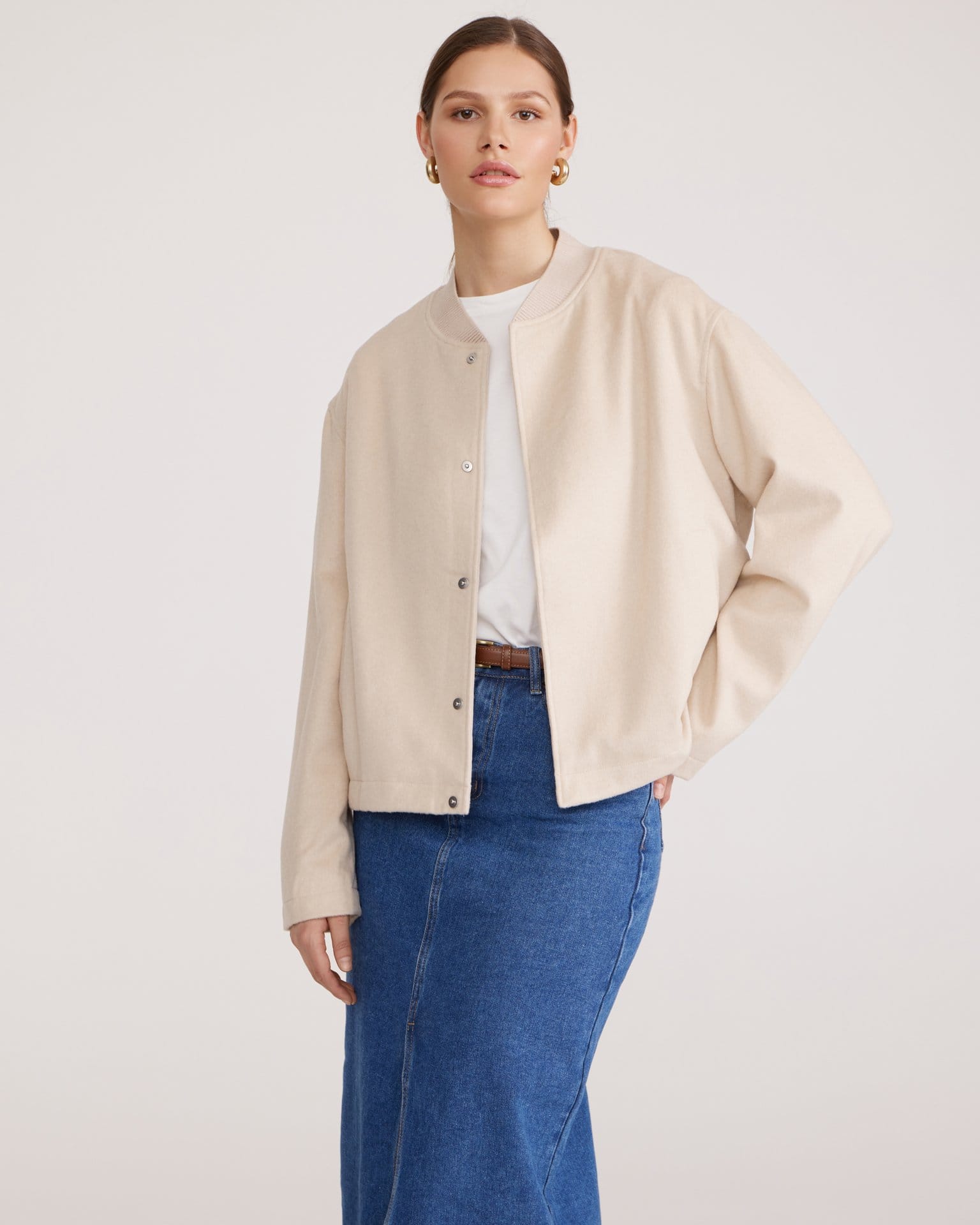 Шерстяной бомбер