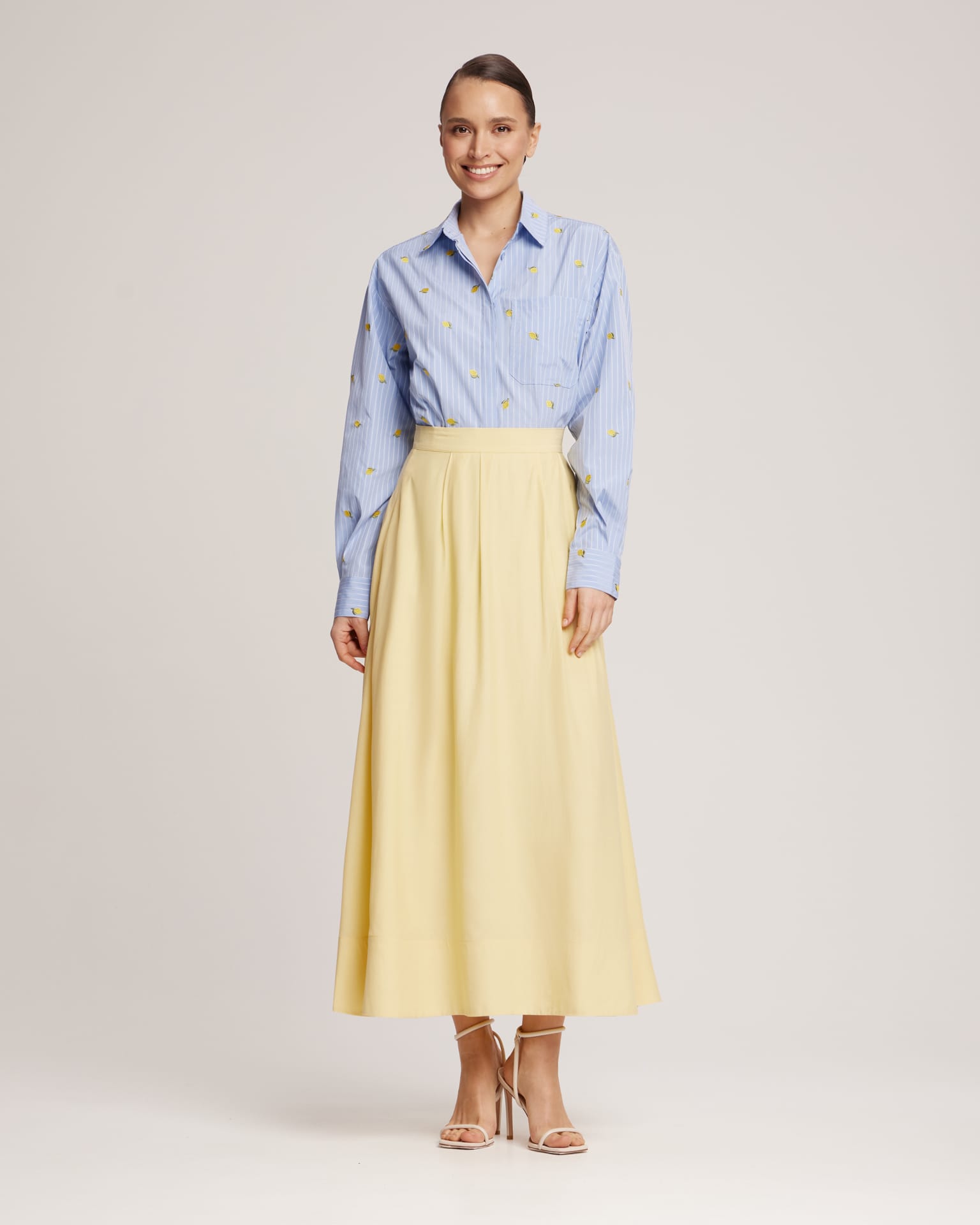 Юбка струящаяся миди