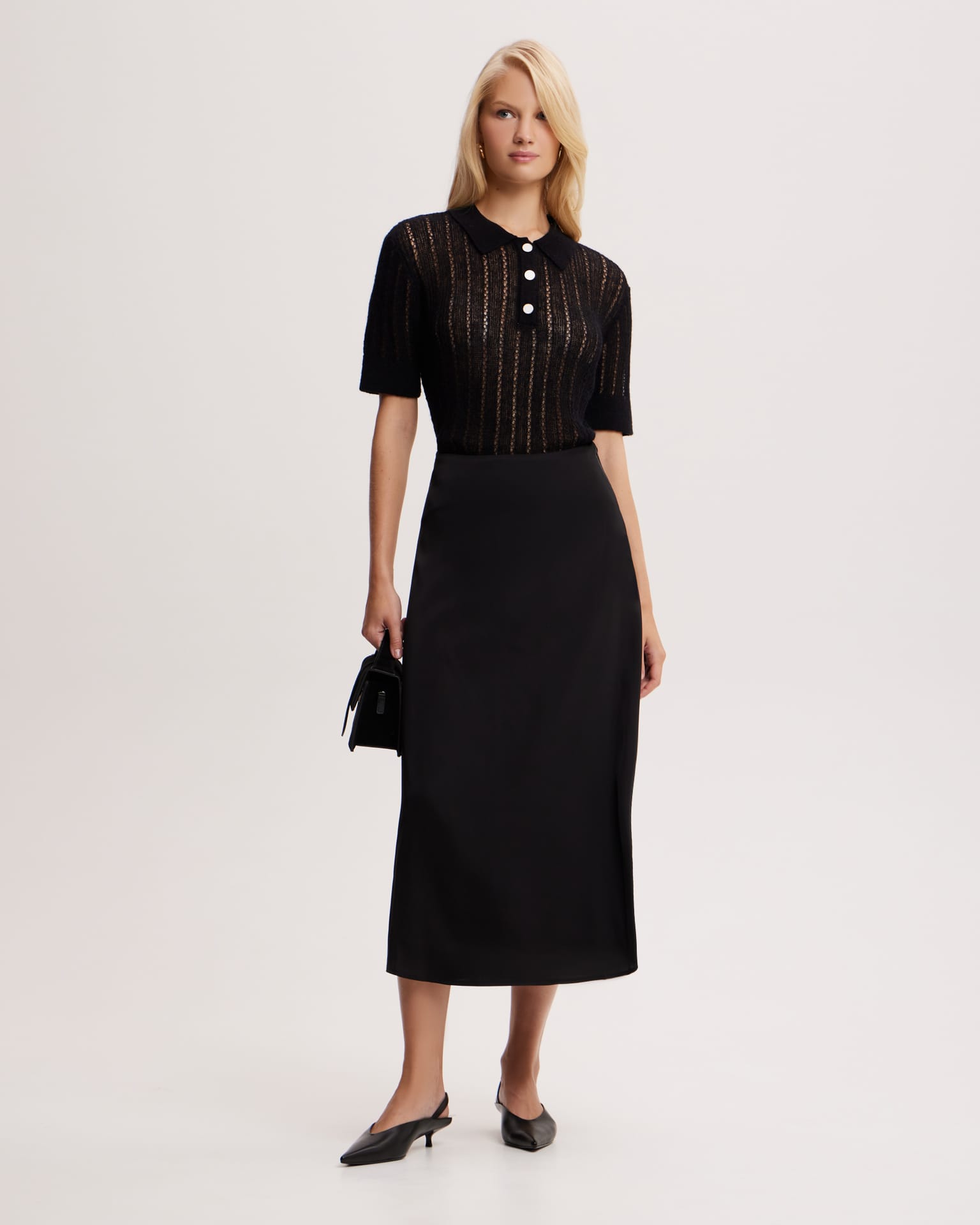 Вязанный джемпер поло