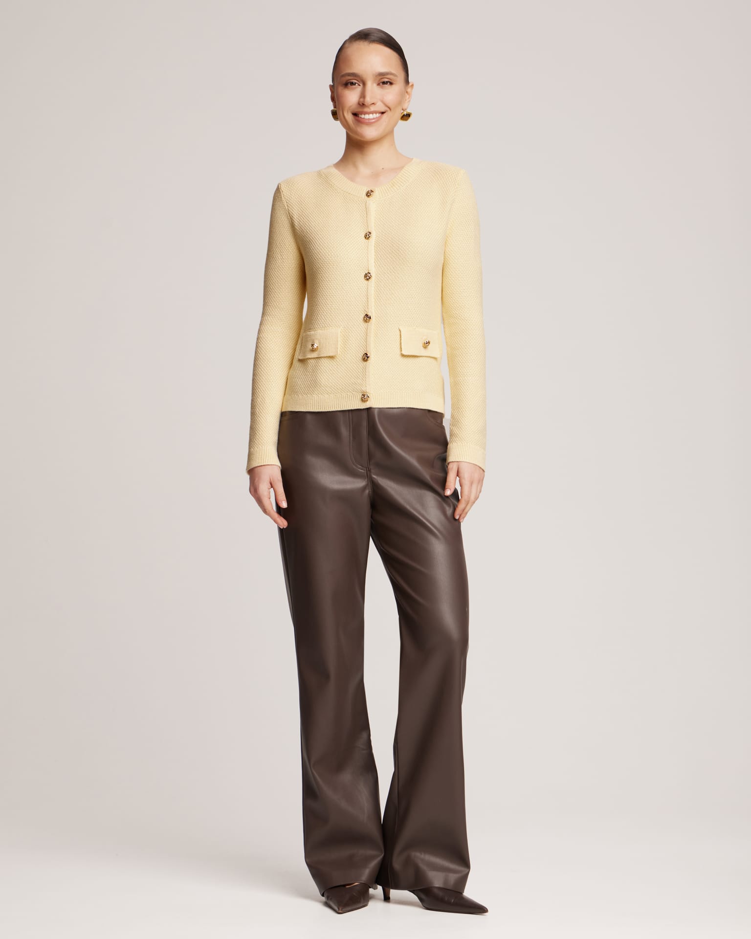 Кардиган в цвете "сливочное масло"