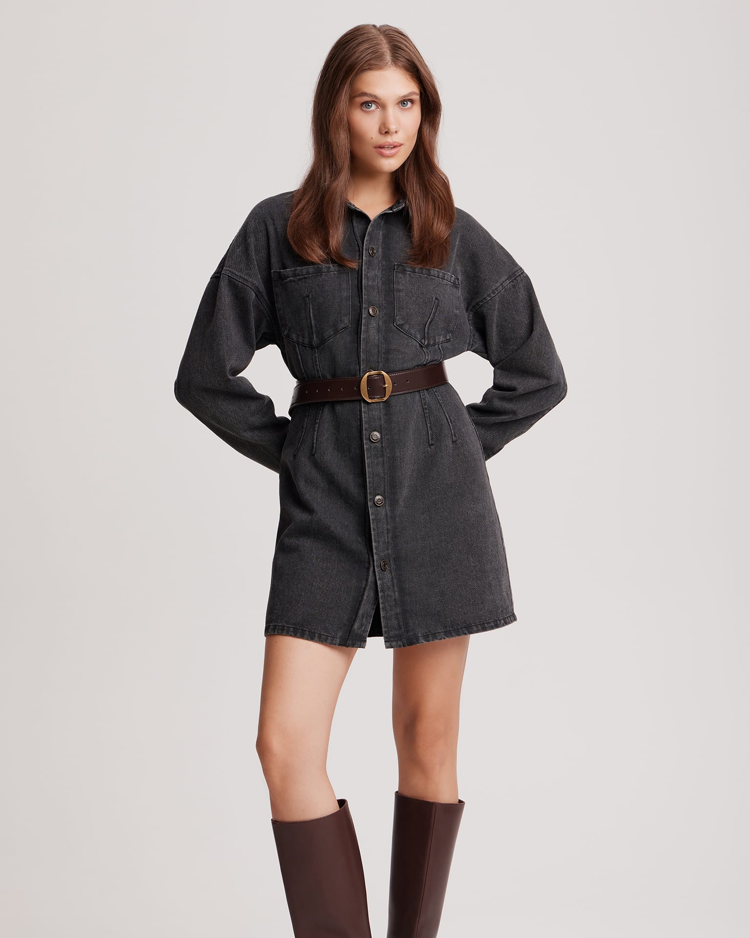 Джинсовое платье