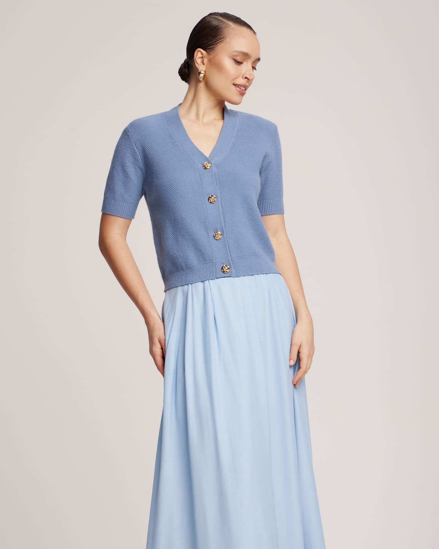 Кардиган с коротким рукавом