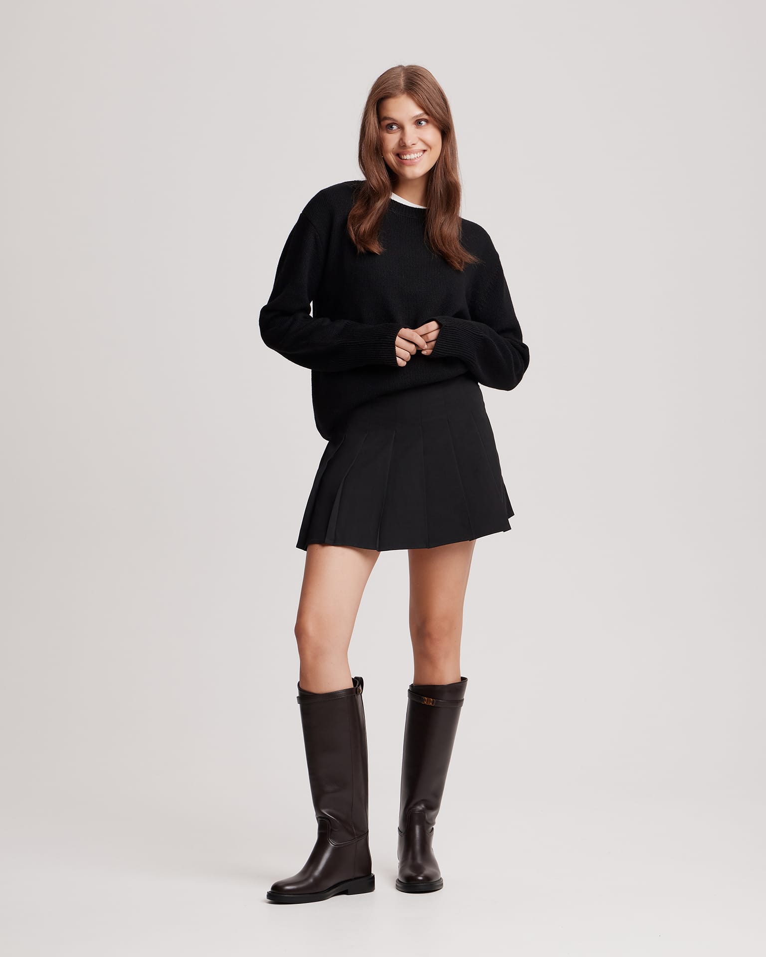 Мини юбка в стиле преппи