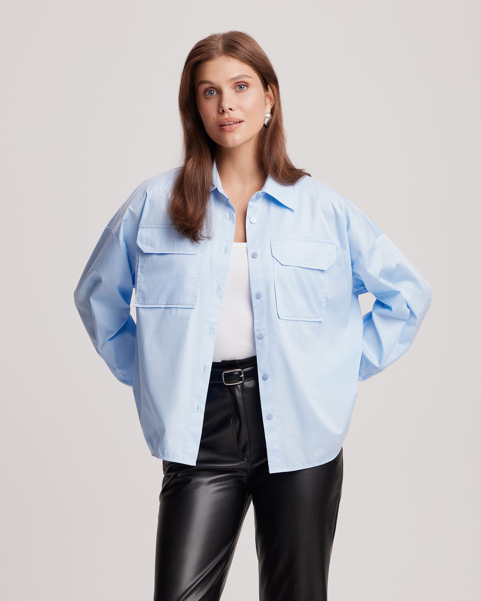 Рубашка прямого кроя