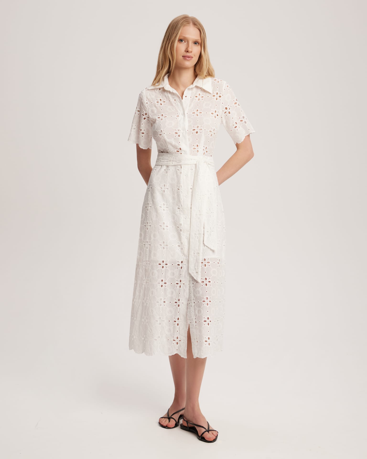 Платье-рубашка из хлопка