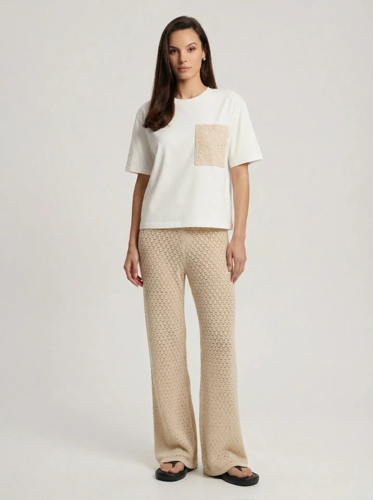 Футболка с карманом кроше