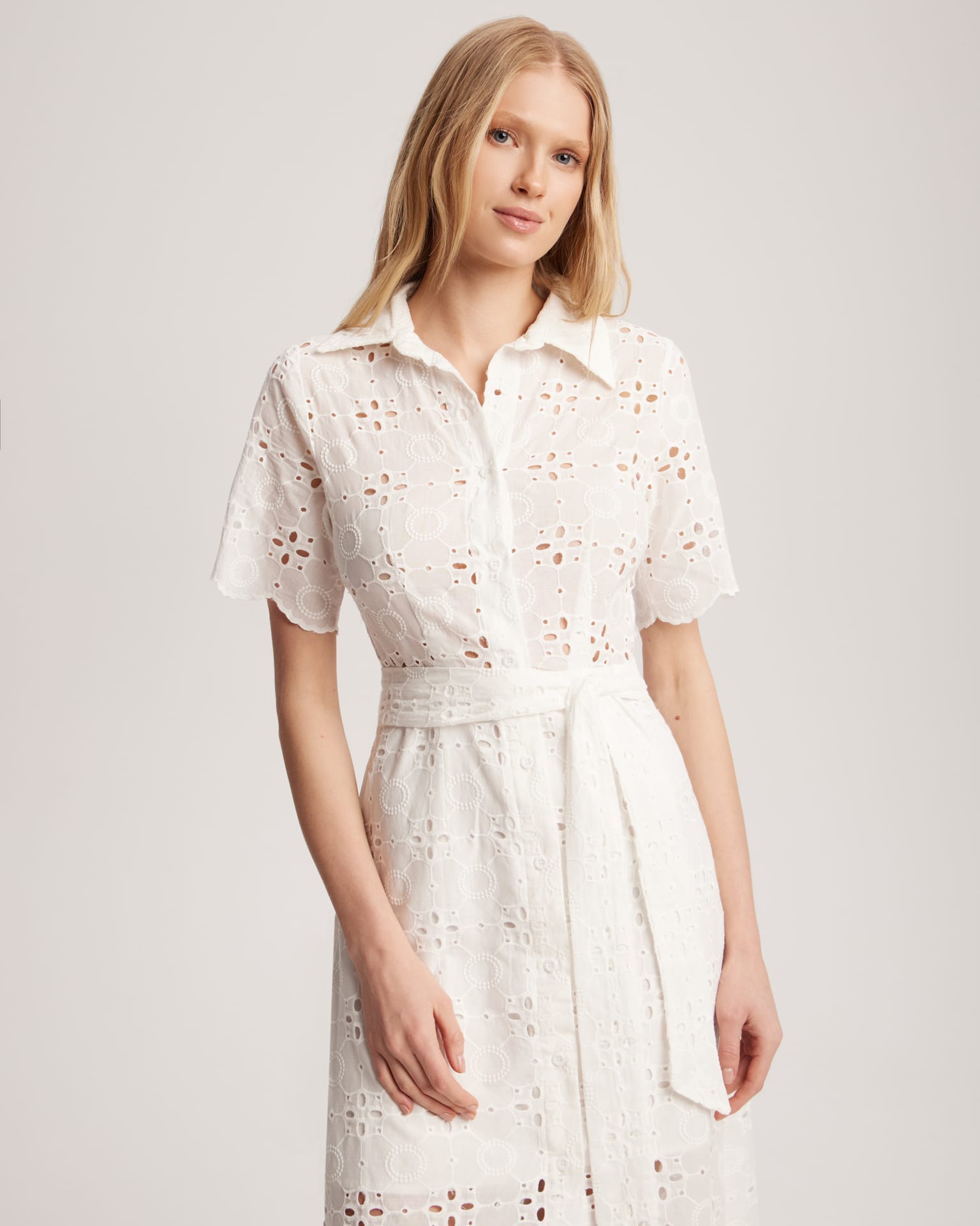 Платье-рубашка из хлопка