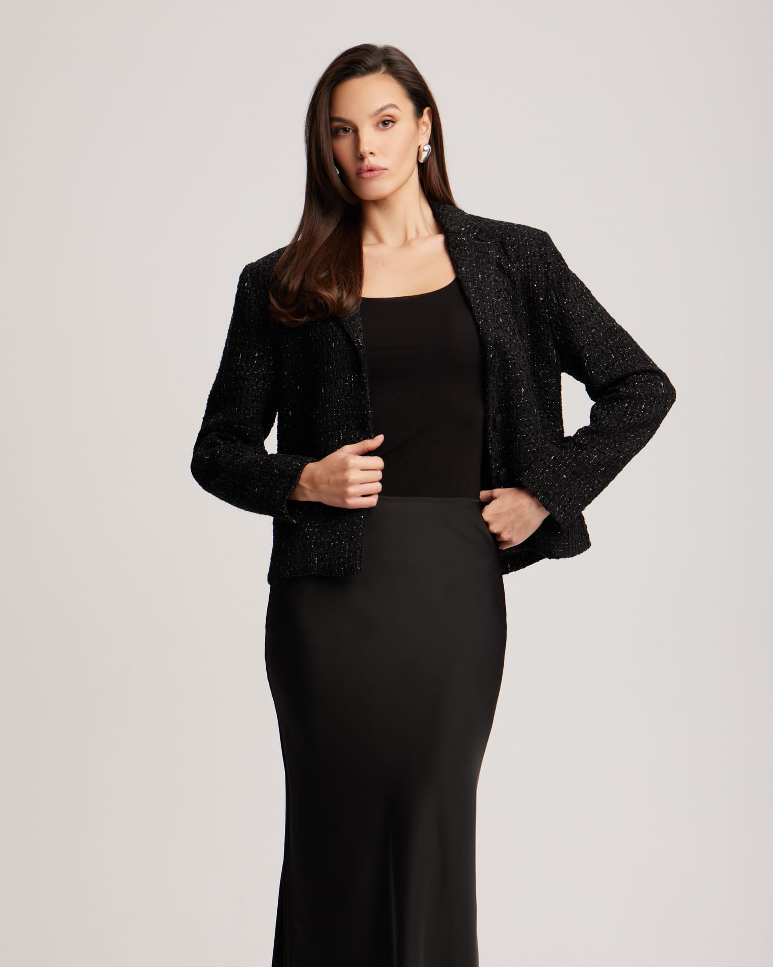 Чёрная юбка макси