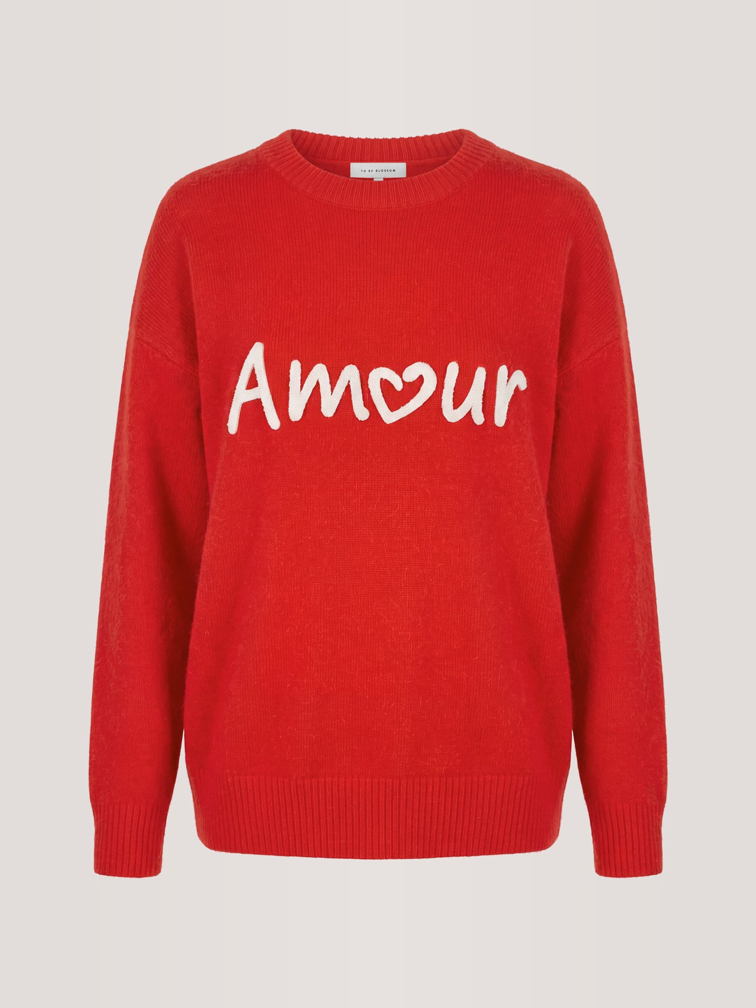 Джемпер с бархатной аппликацией Amour