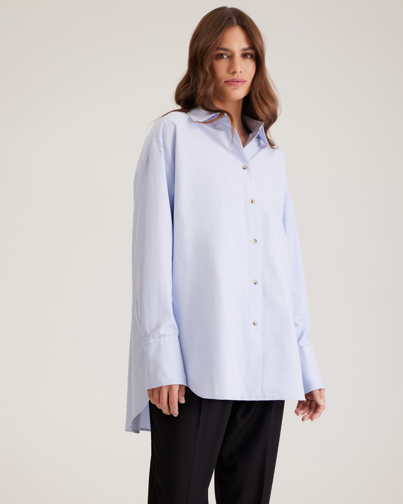 Рубашка oversize, Голубой