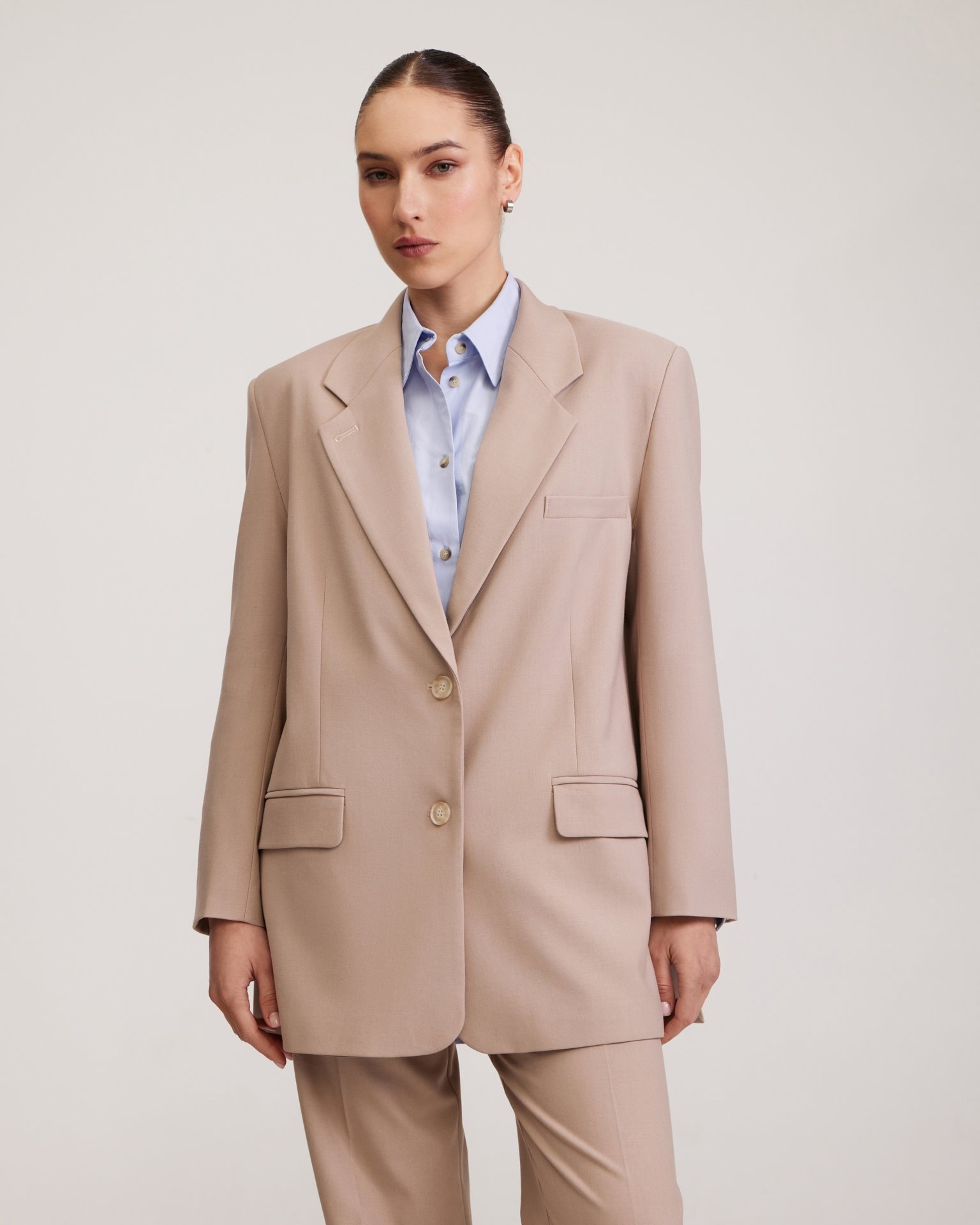 Бежевый жакет, Бежевый — фото 2