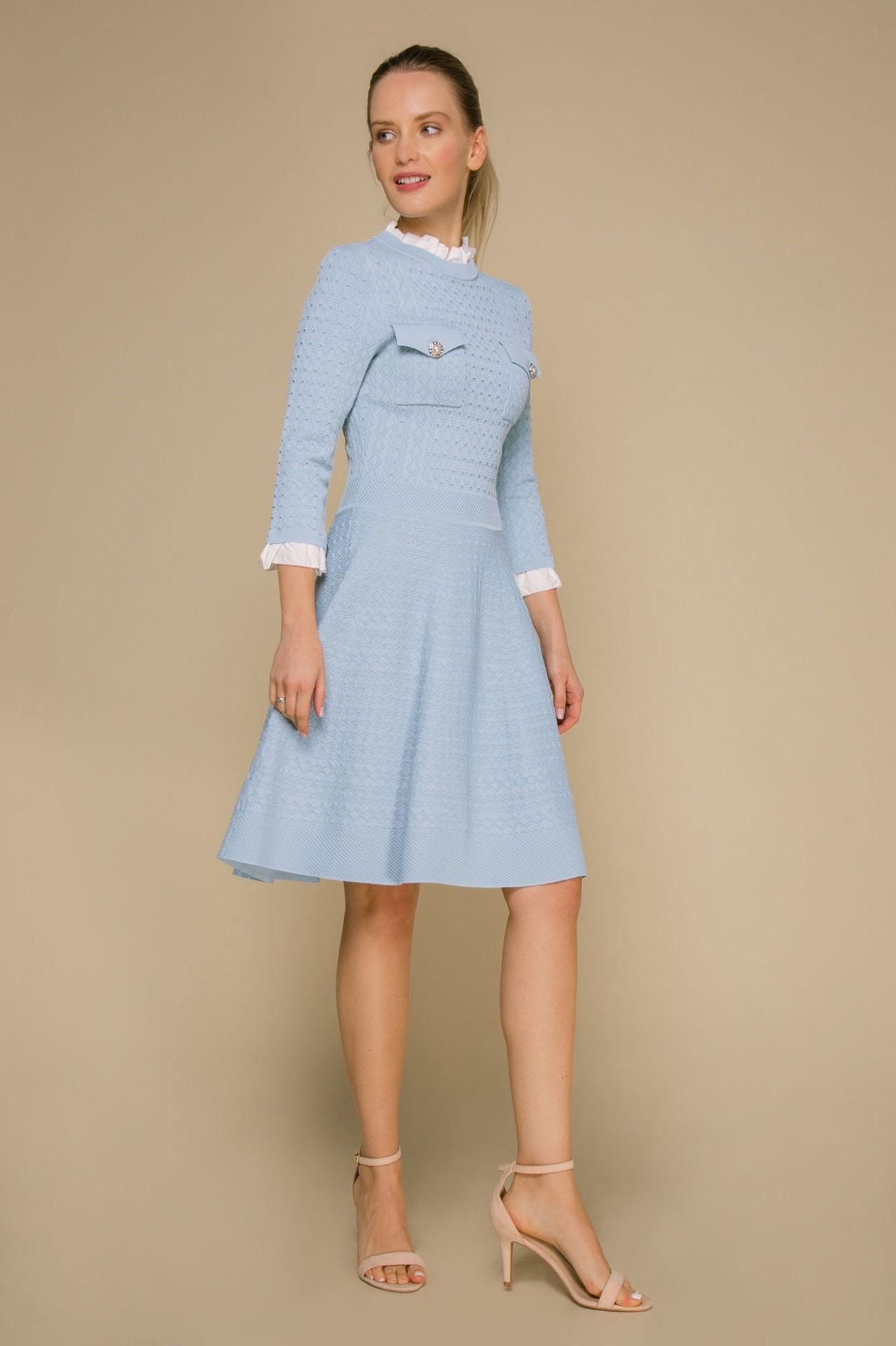 Платье в стиле New Look из фактурной ткани, Голубой