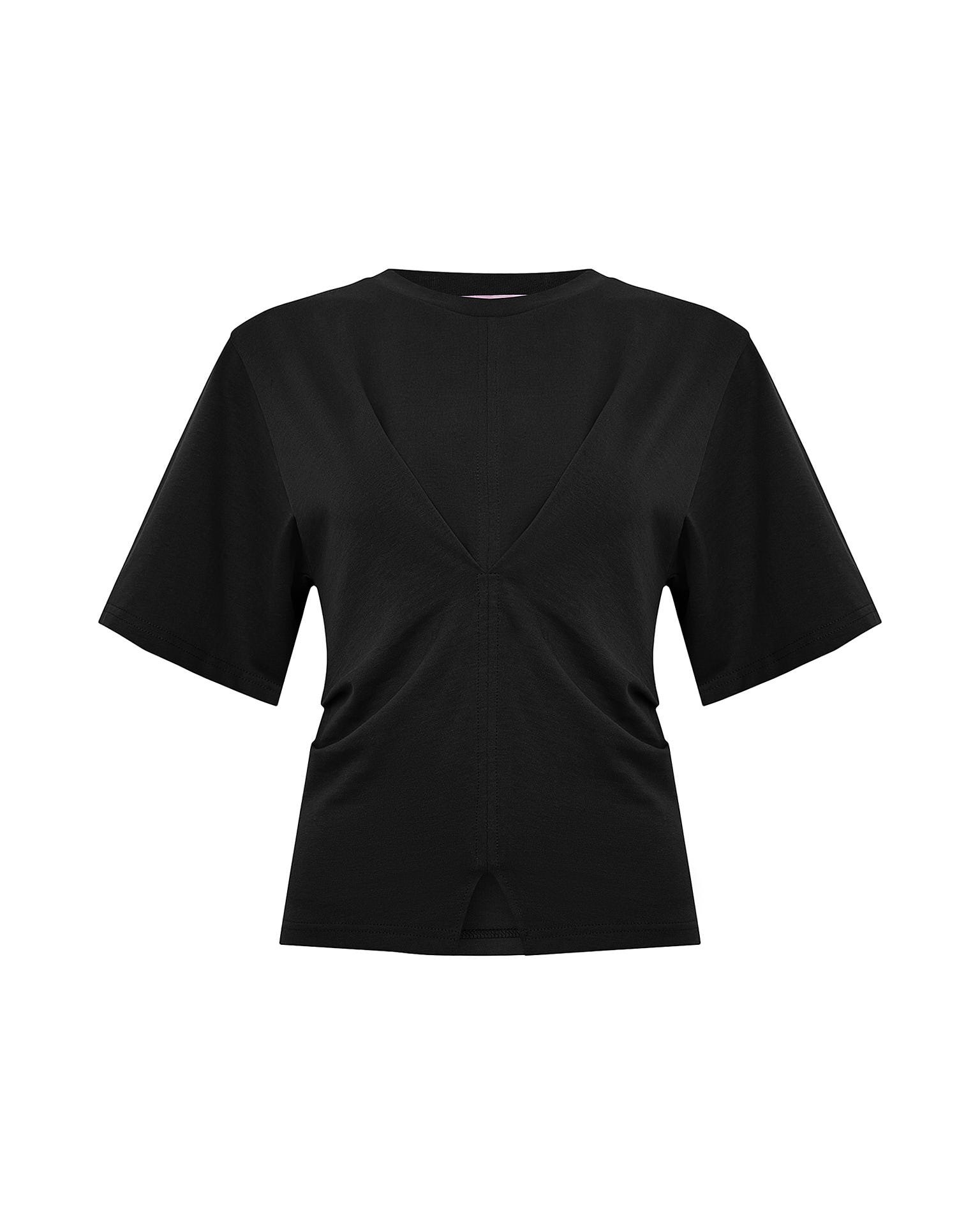 Приталенная футболка в черном цвете