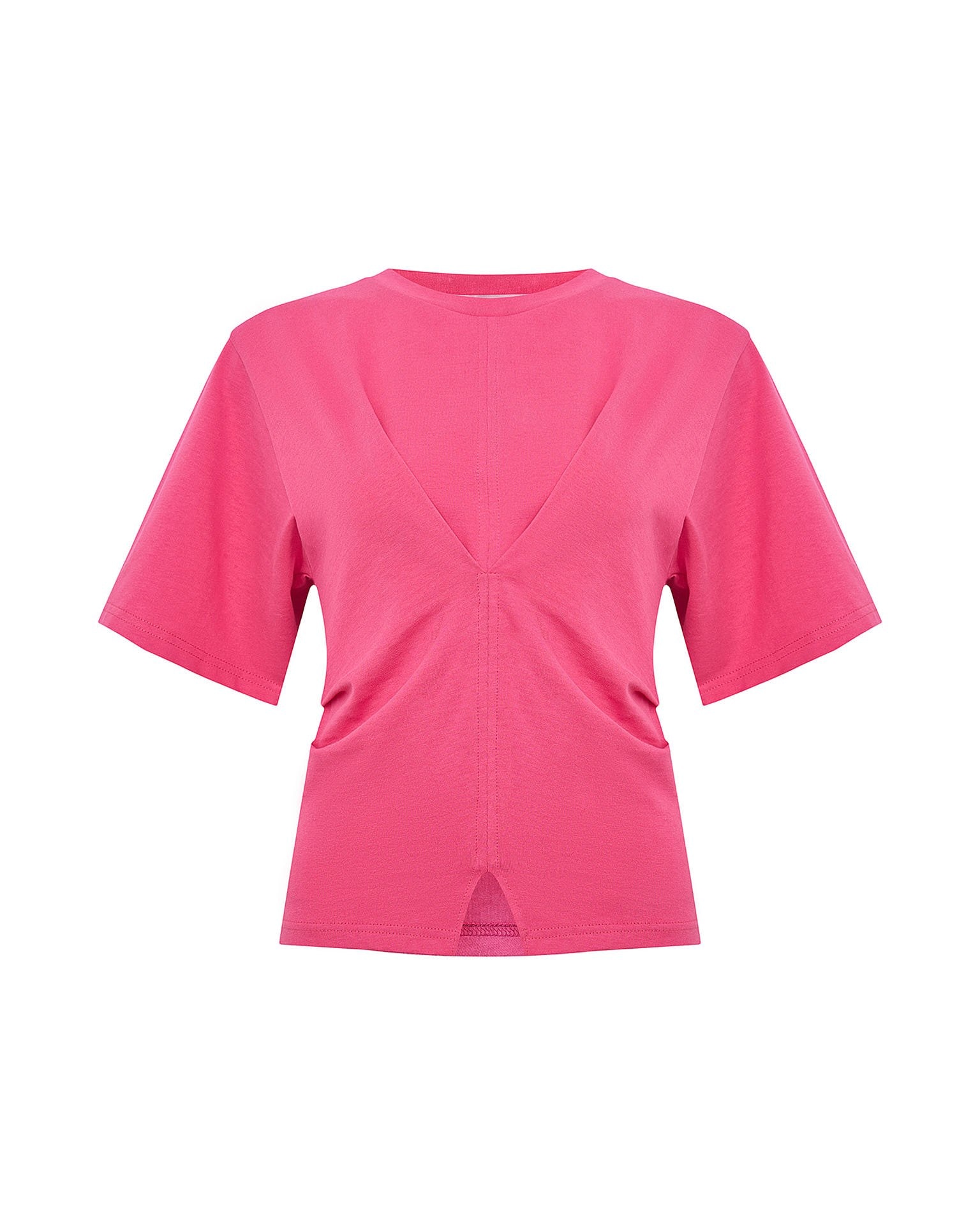 Приталенная футболка в розовом цвете