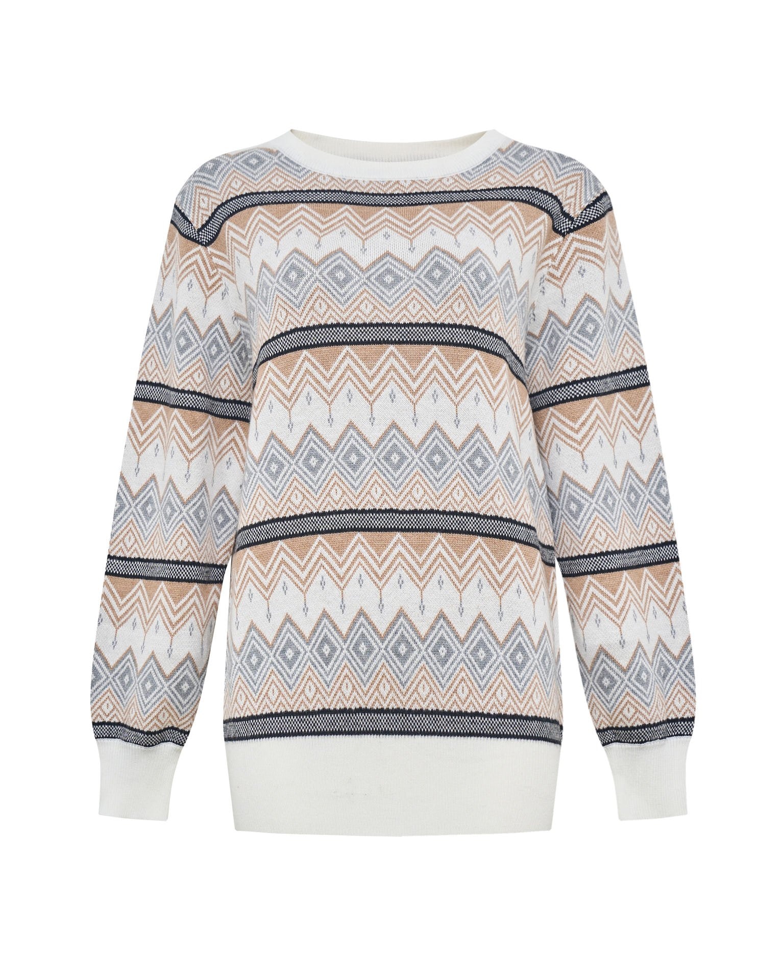 Джемпер с геометрическими узорами