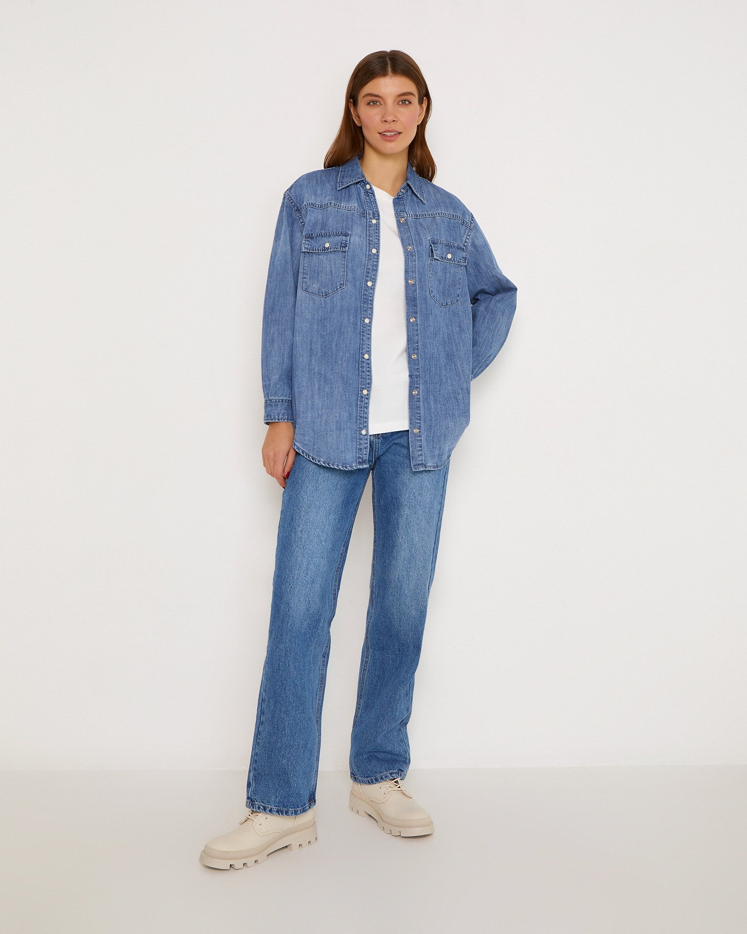 Рубашка из денима