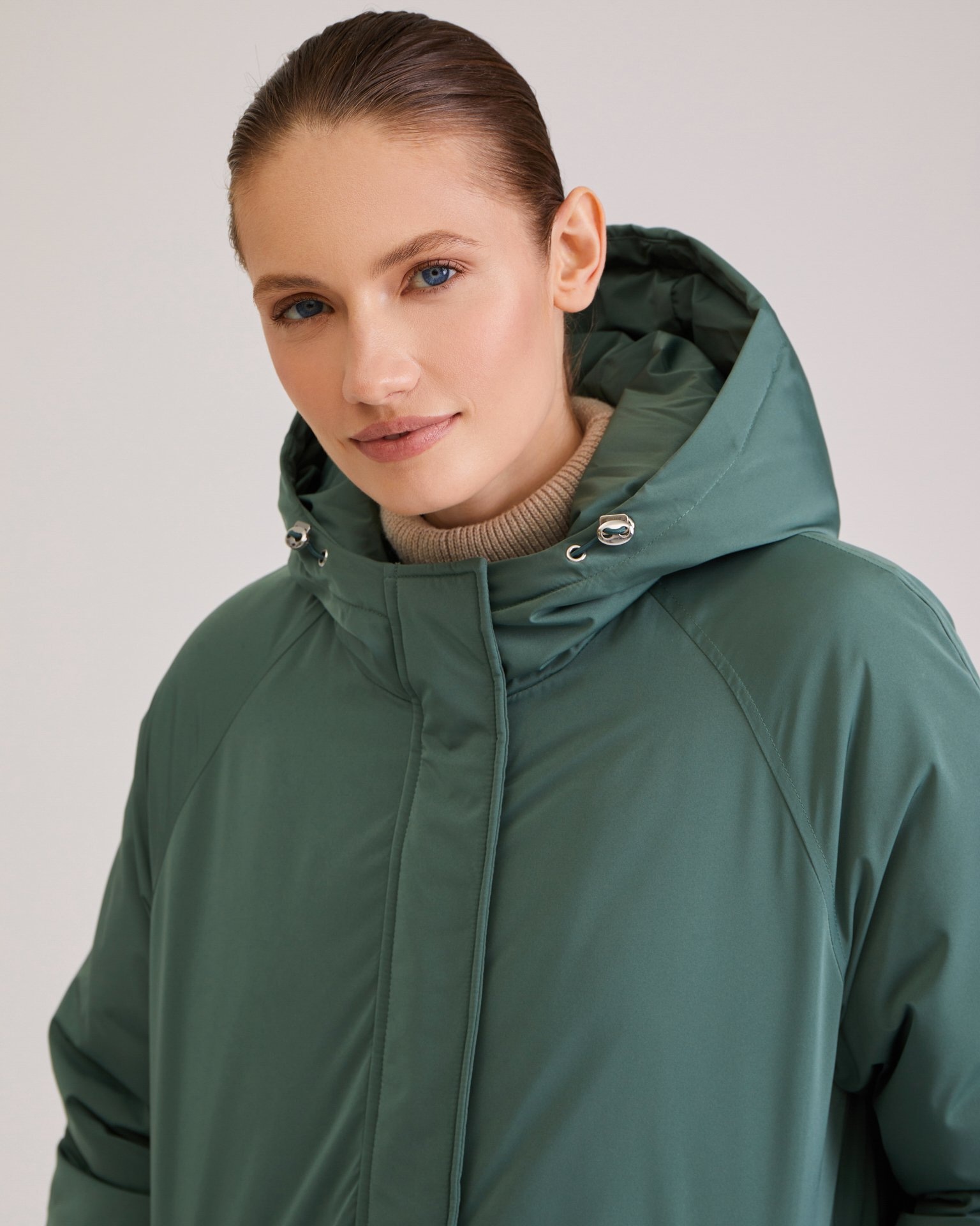 Пуховик прямого кроя