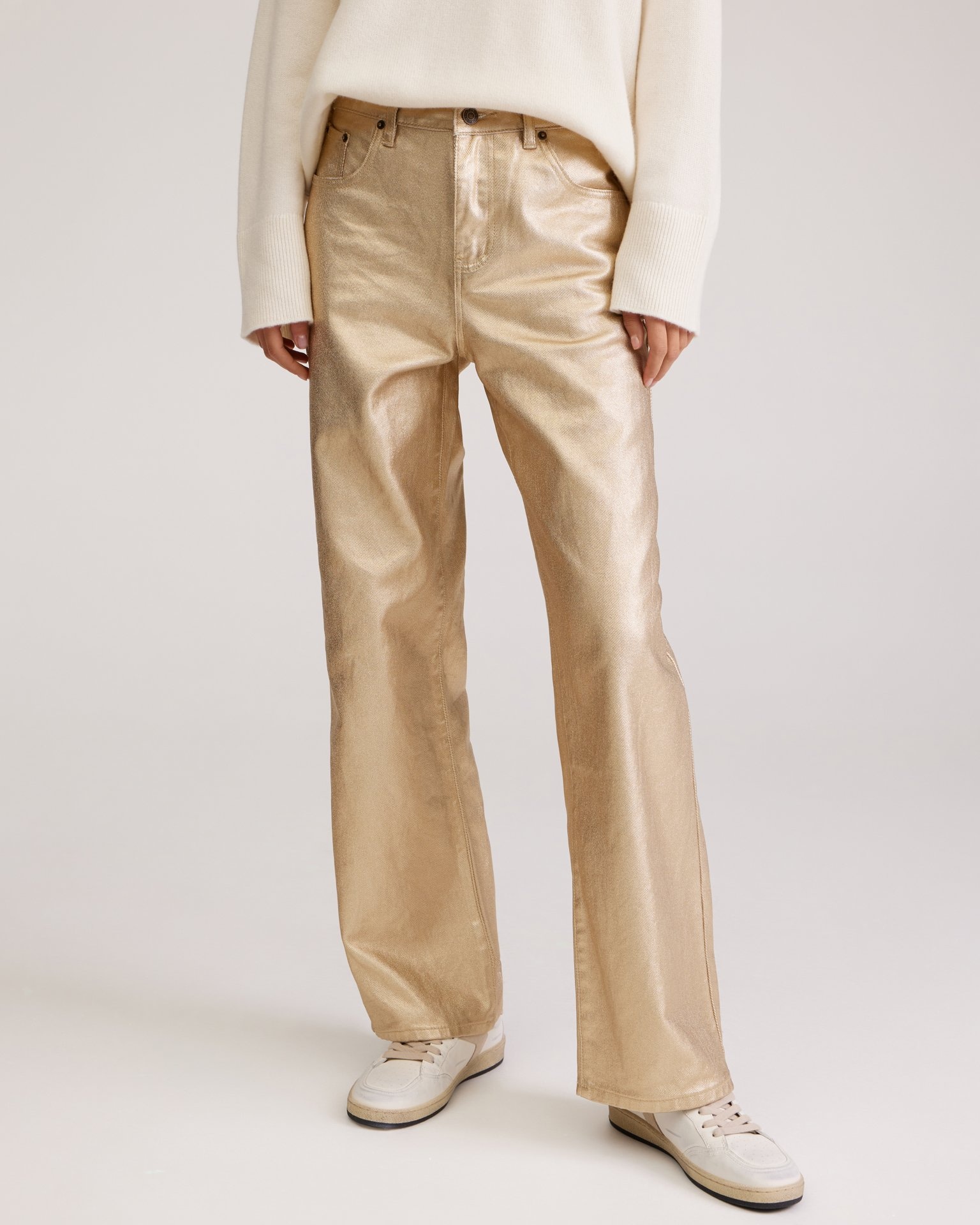 Золотистые джинсы