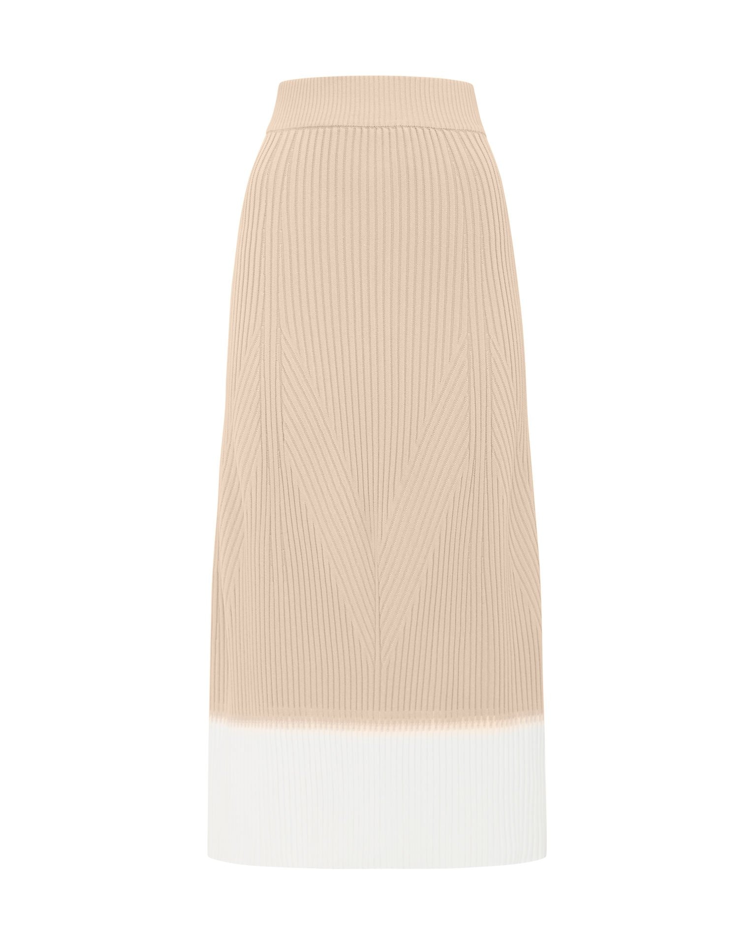 Двухцветная юбка-миди