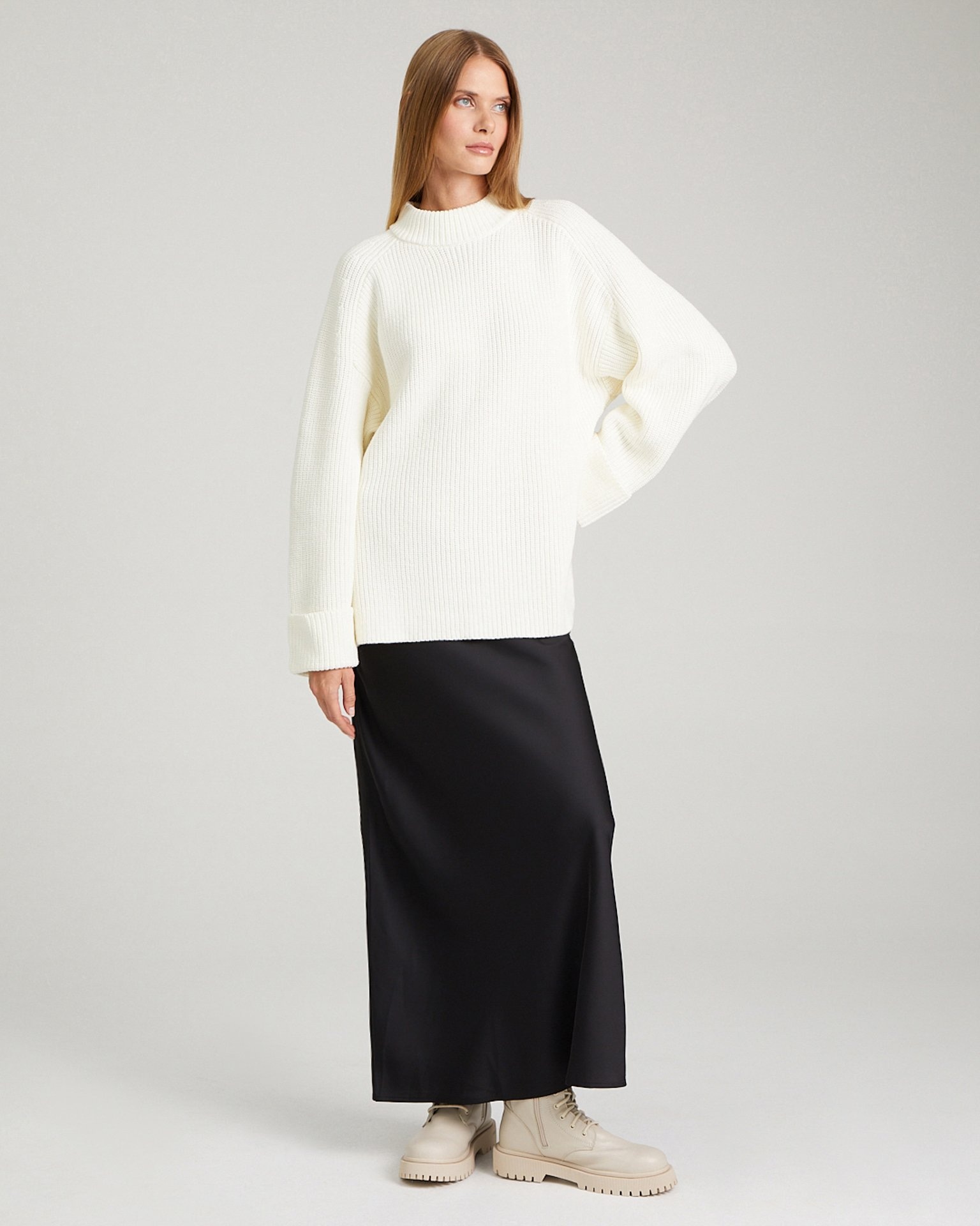 Джемпер крупной вязки