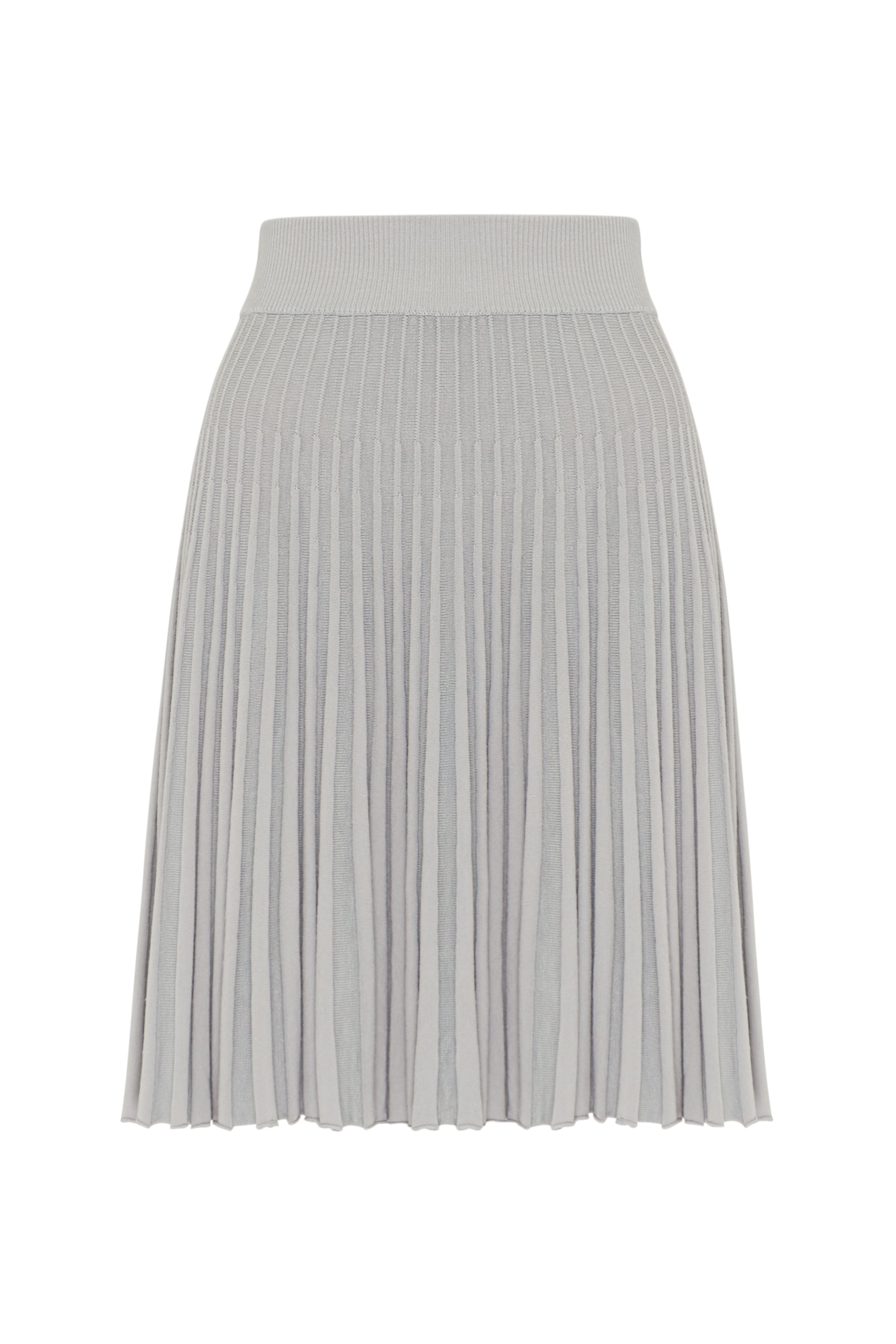 Мини юбка плиссе в сером цвете