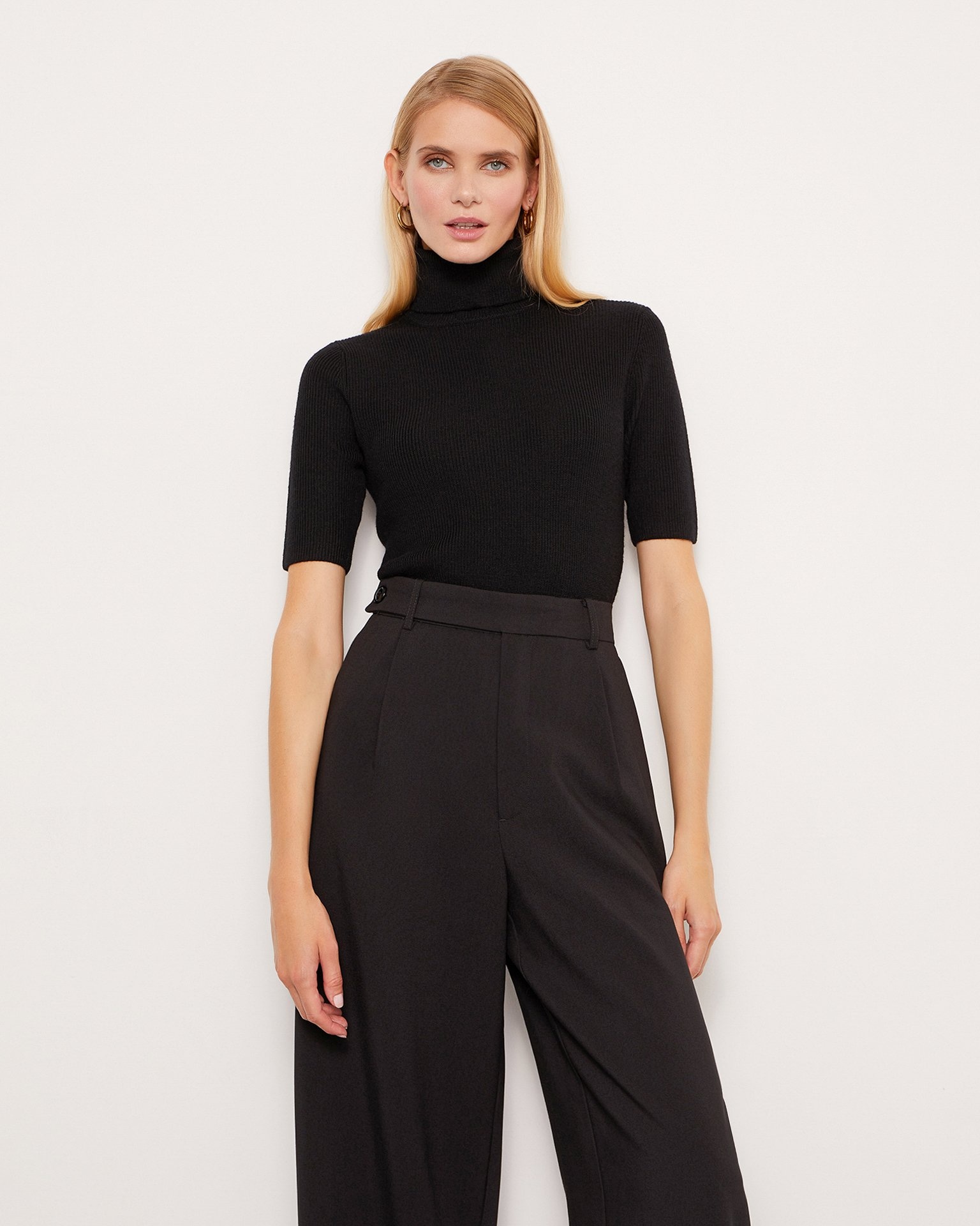 Облегающий джемпер с воротом