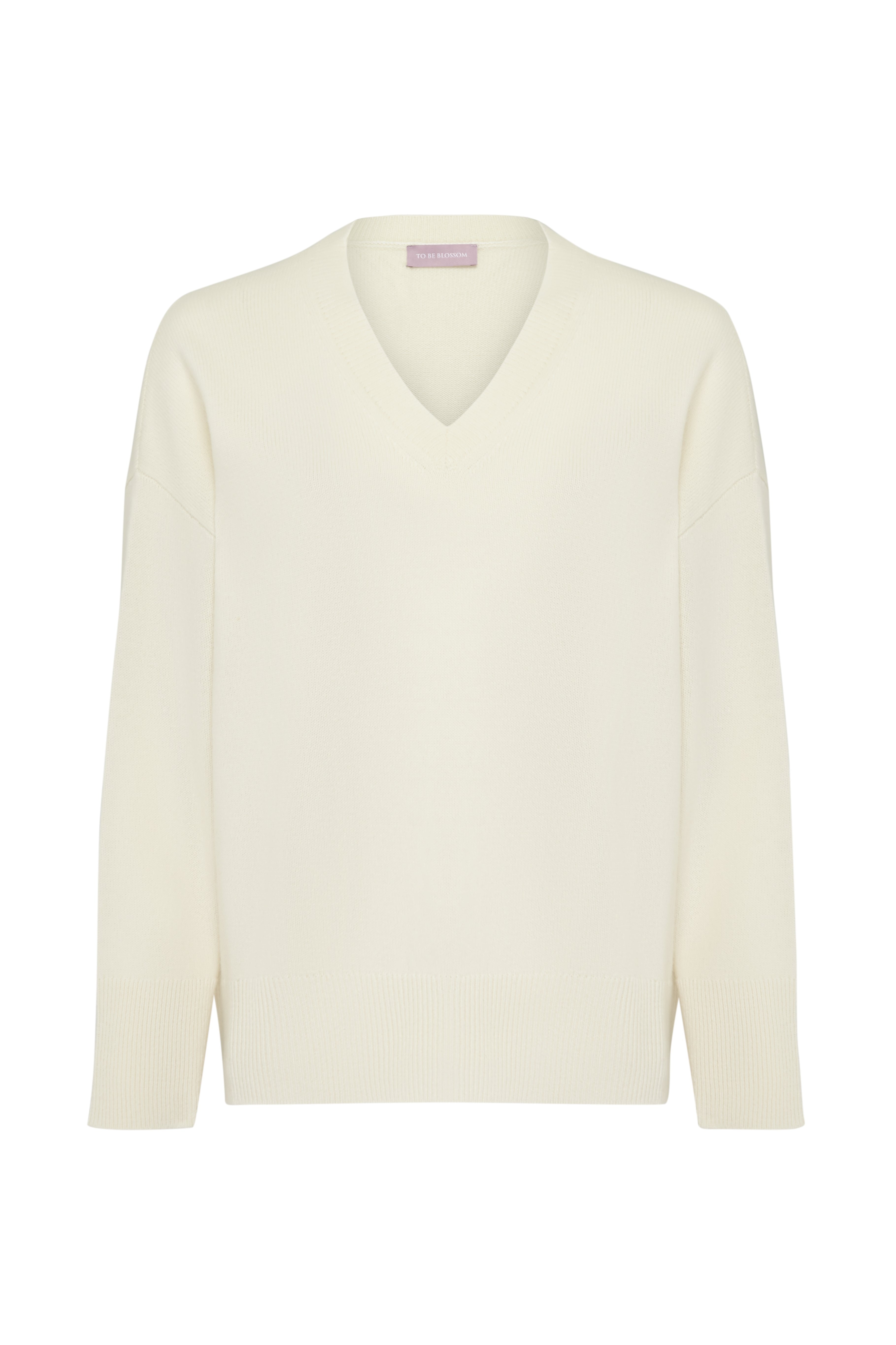 Кашемировый джемпер в молочном цвете