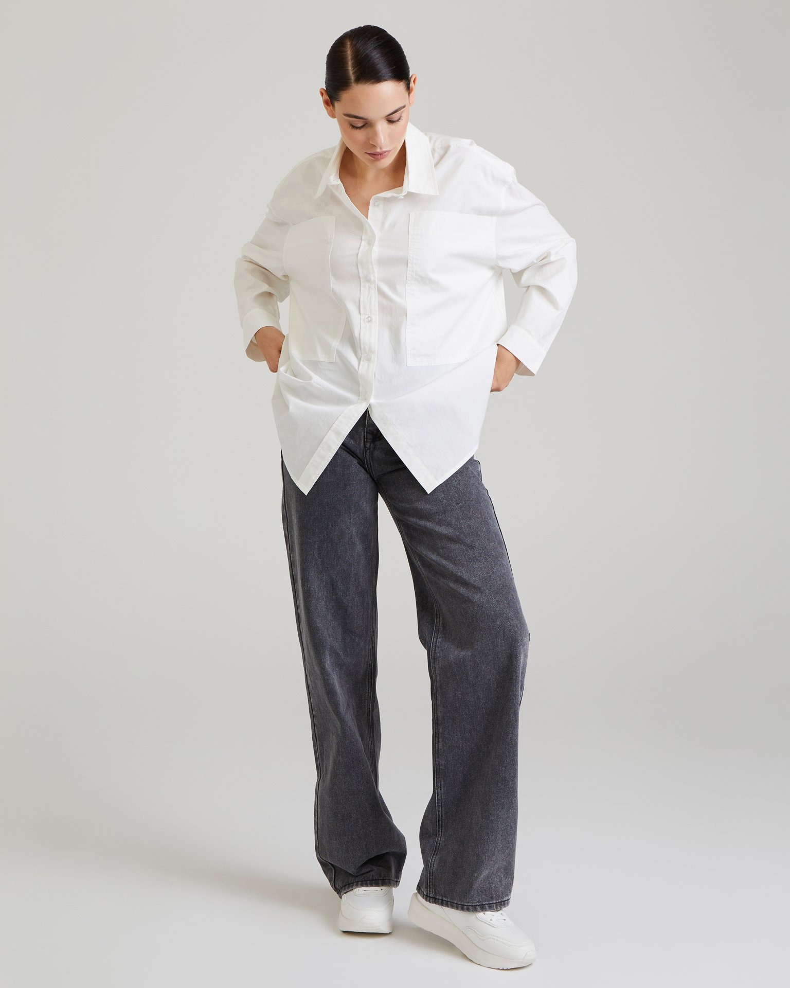 Рубашка из белоснежного хлопка