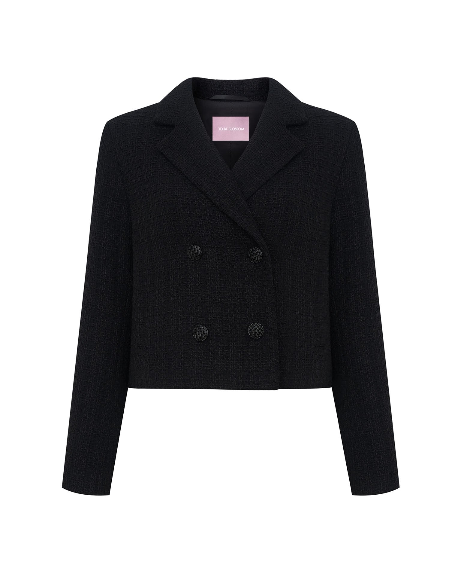 Укороченный жакет в черном цвете