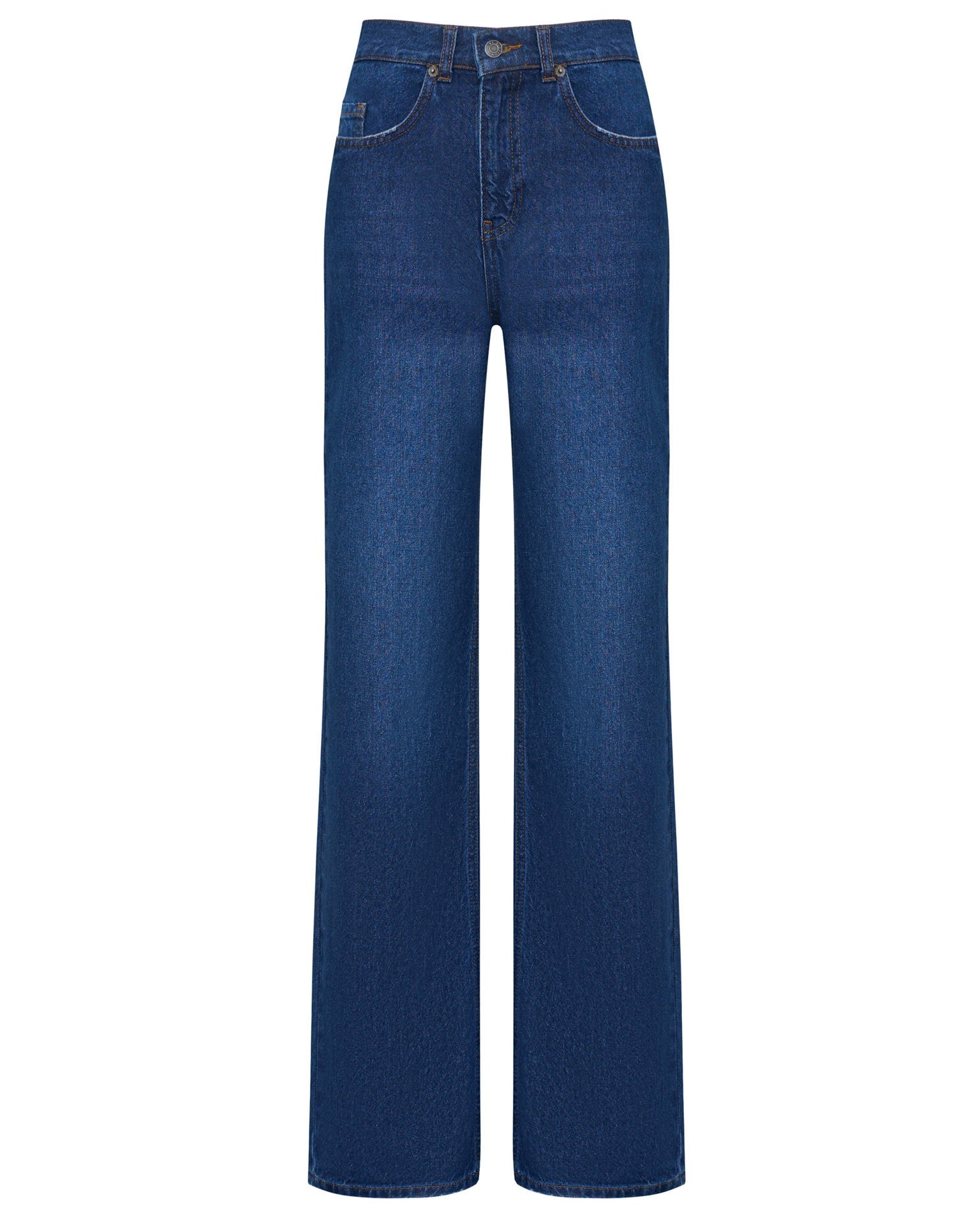 Темно-синие джинсы