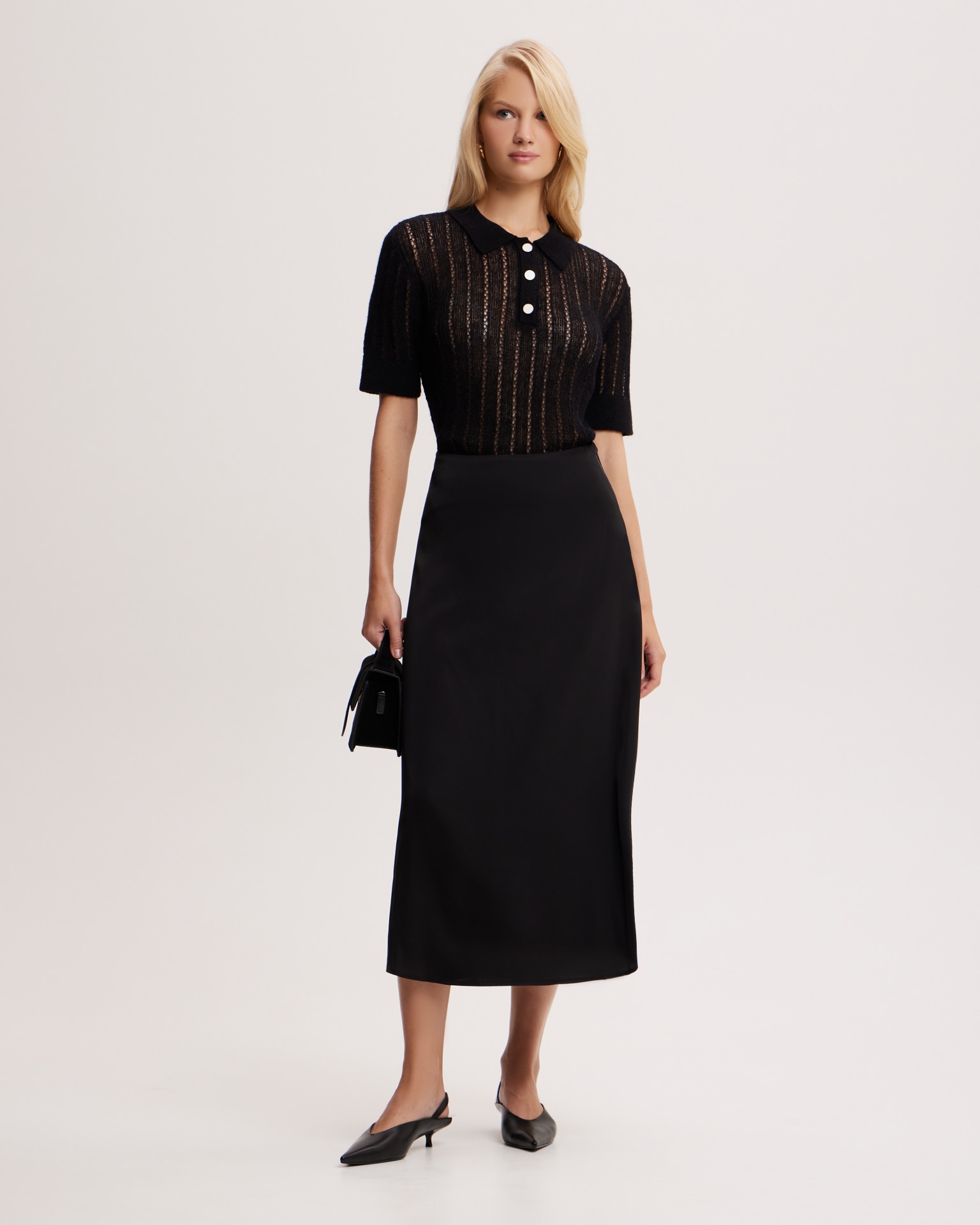 Вязанный джемпер поло