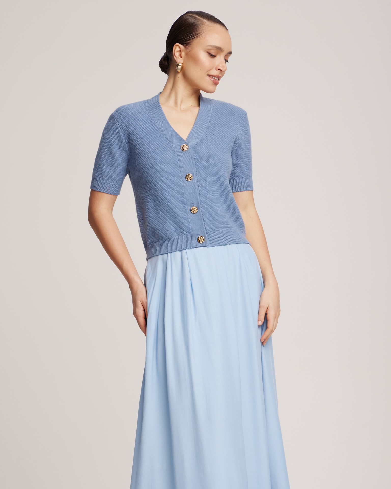 Кардиган с коротким рукавом