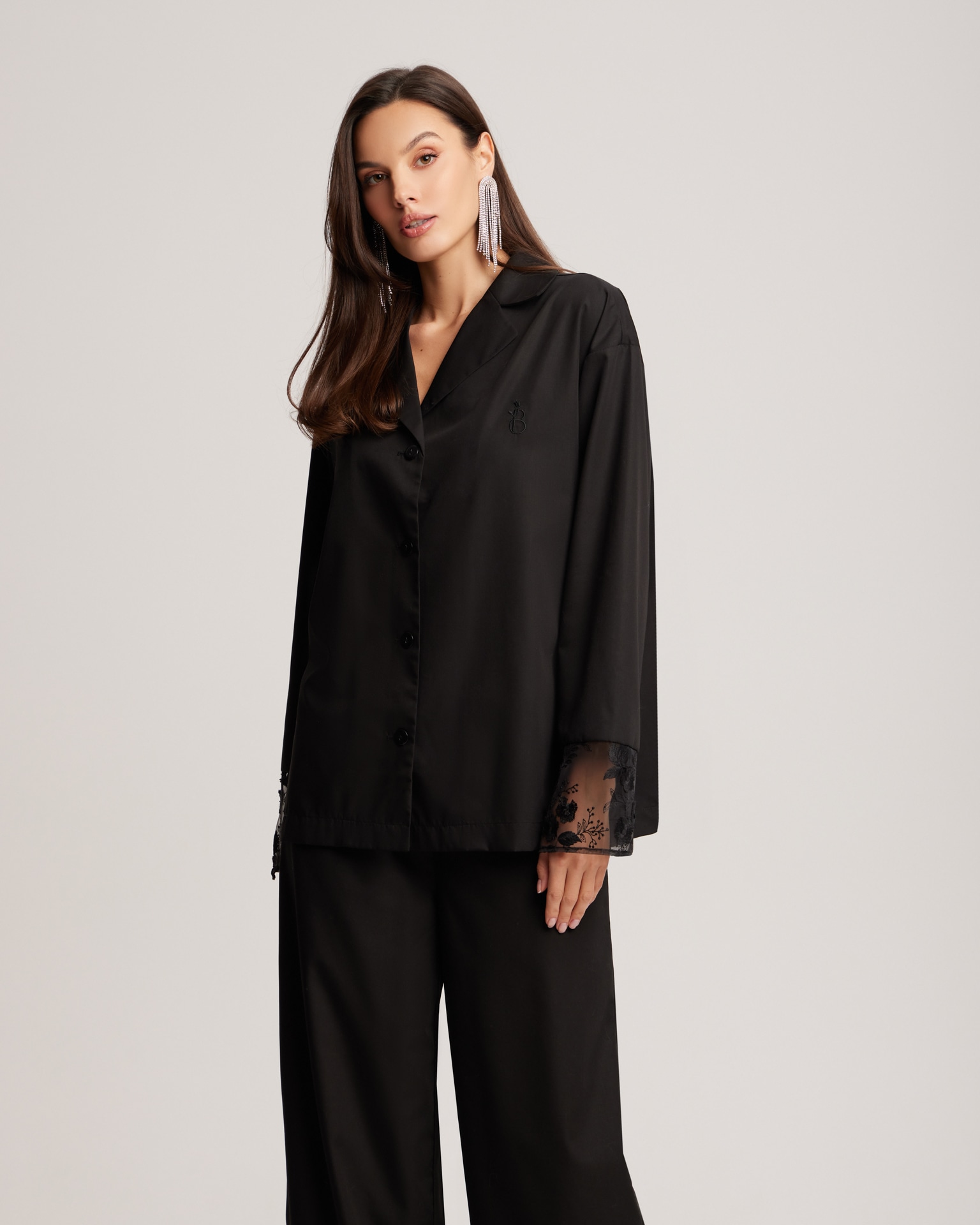 Комплект с кружевными вставками