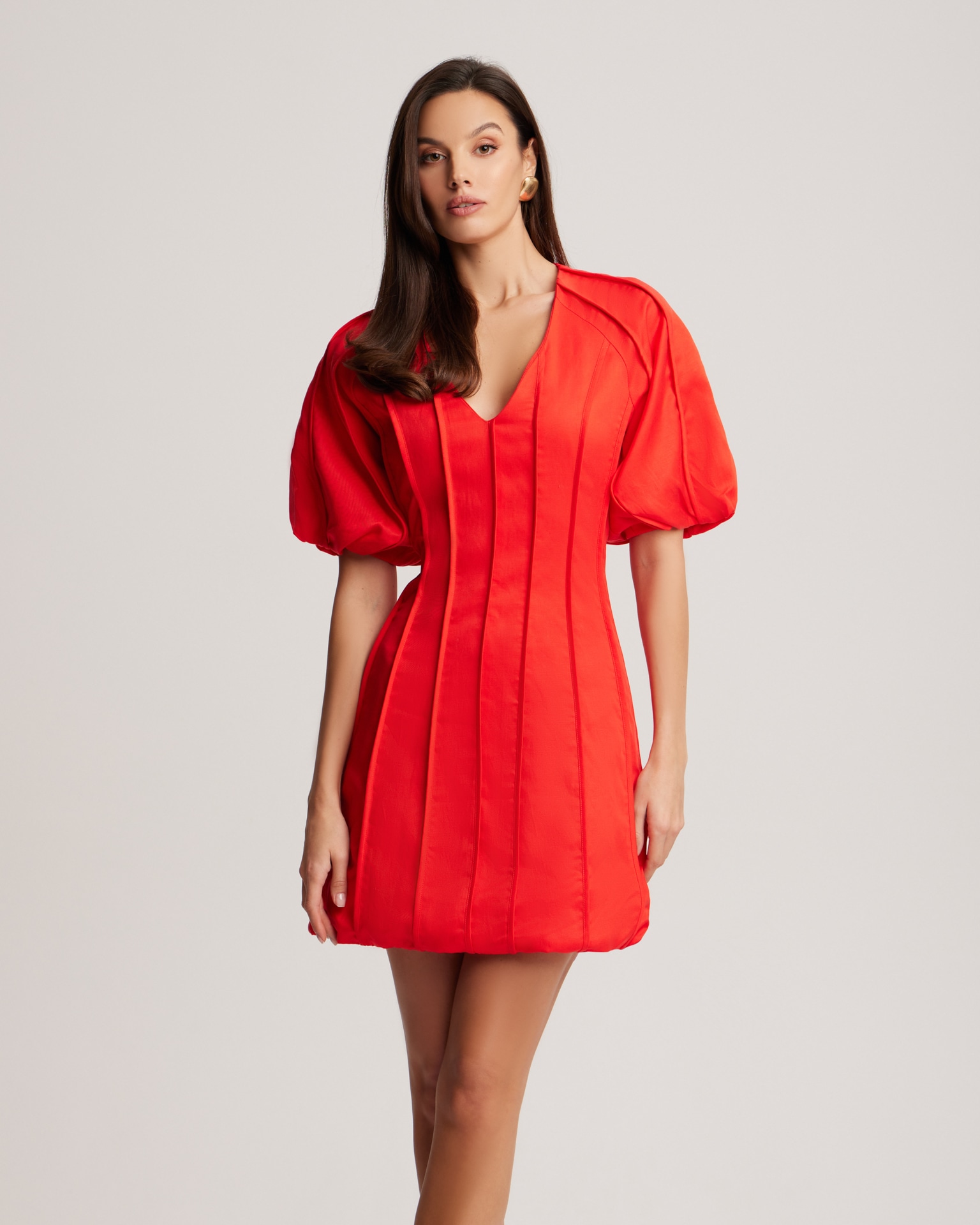 Красное платье мини