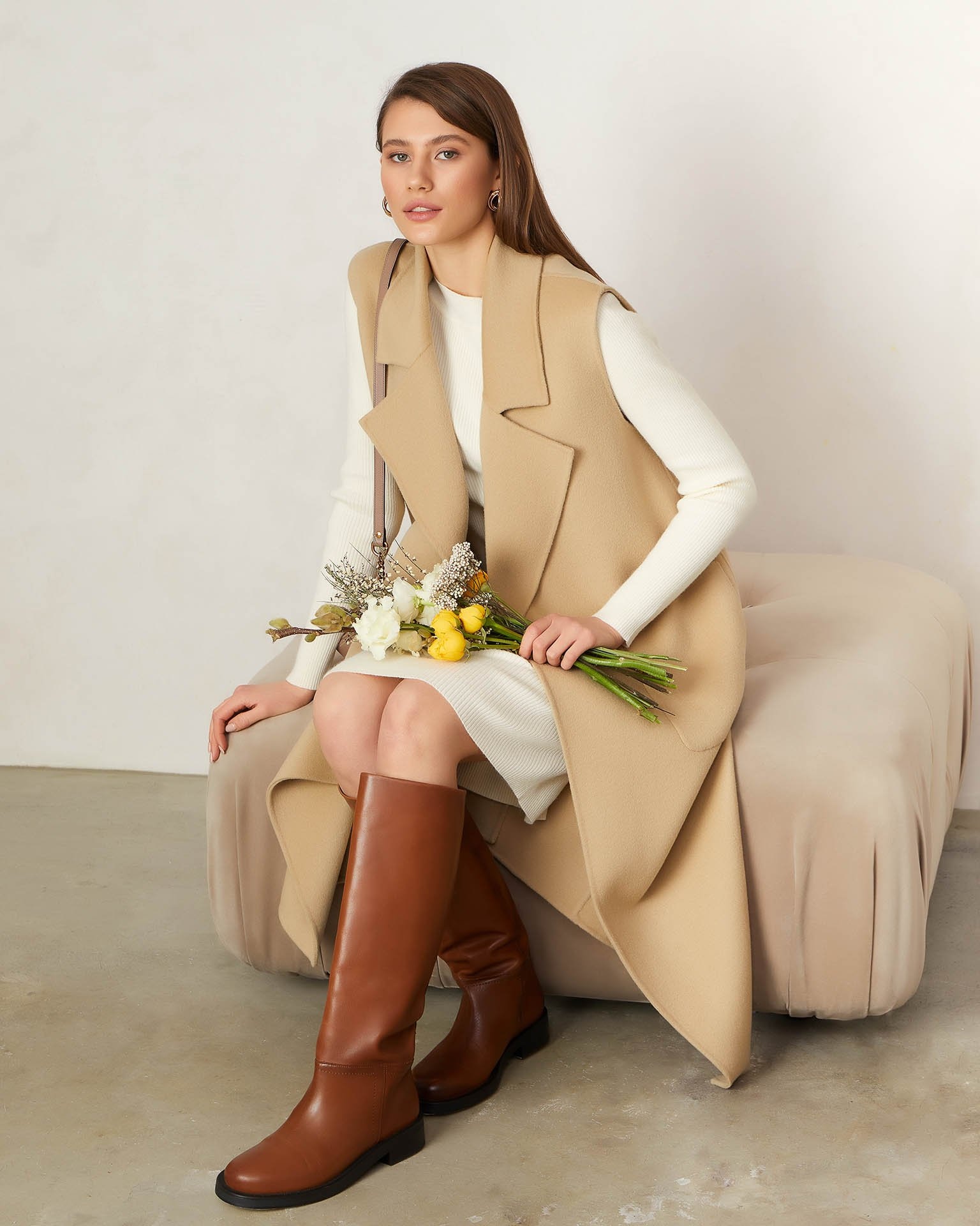 Жилет из 100% шерсти