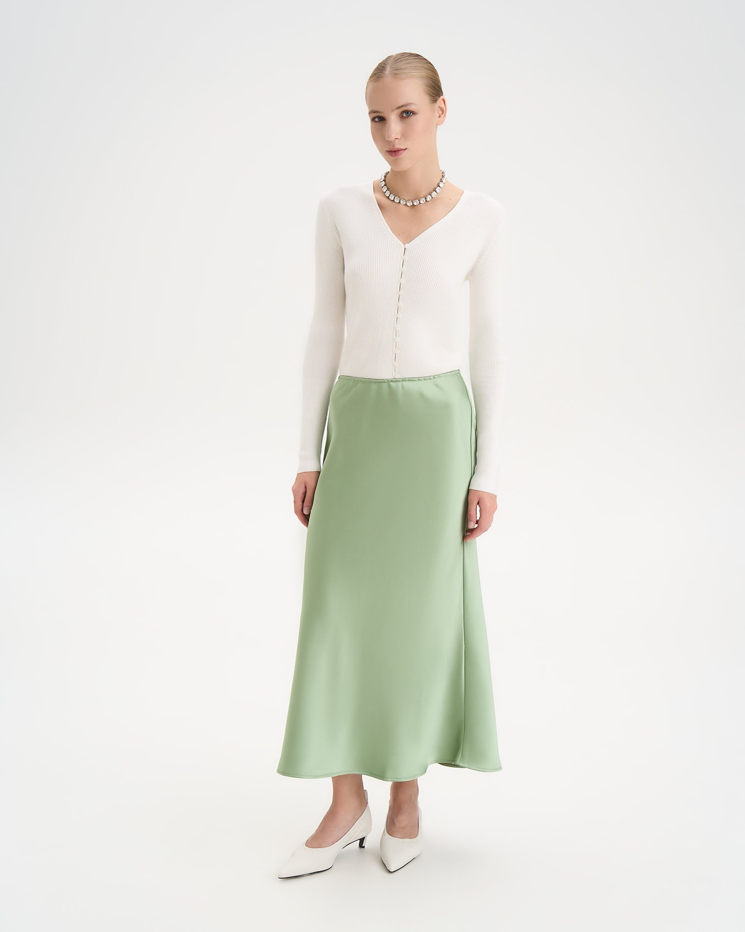 Юбка миди А-силуэта