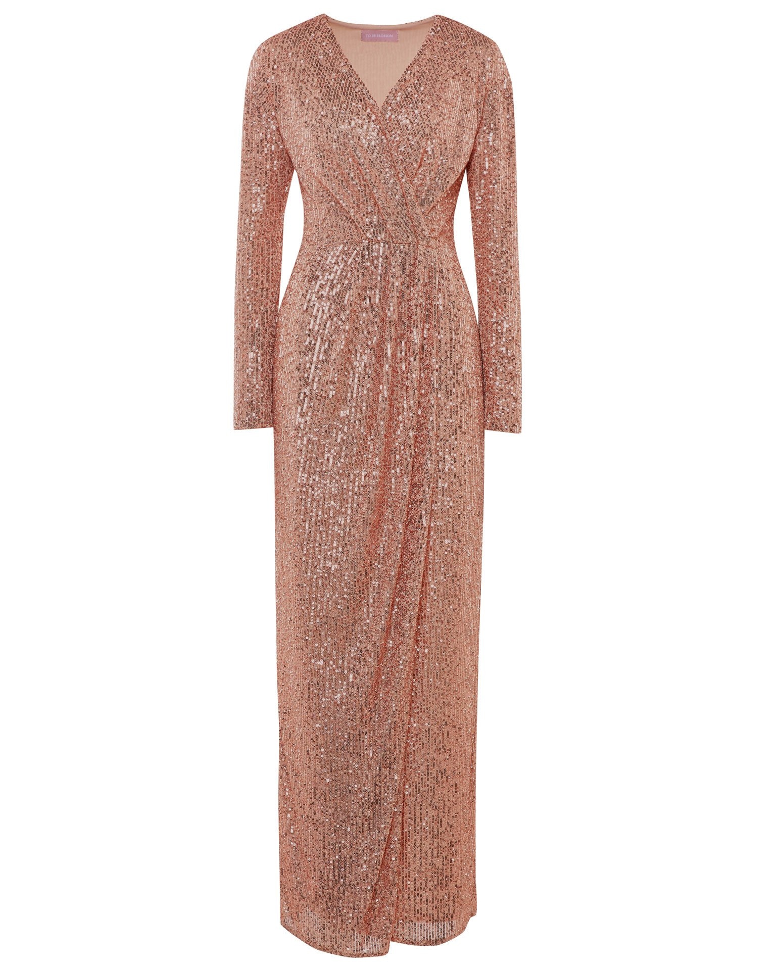 Длинное платье в пайетках