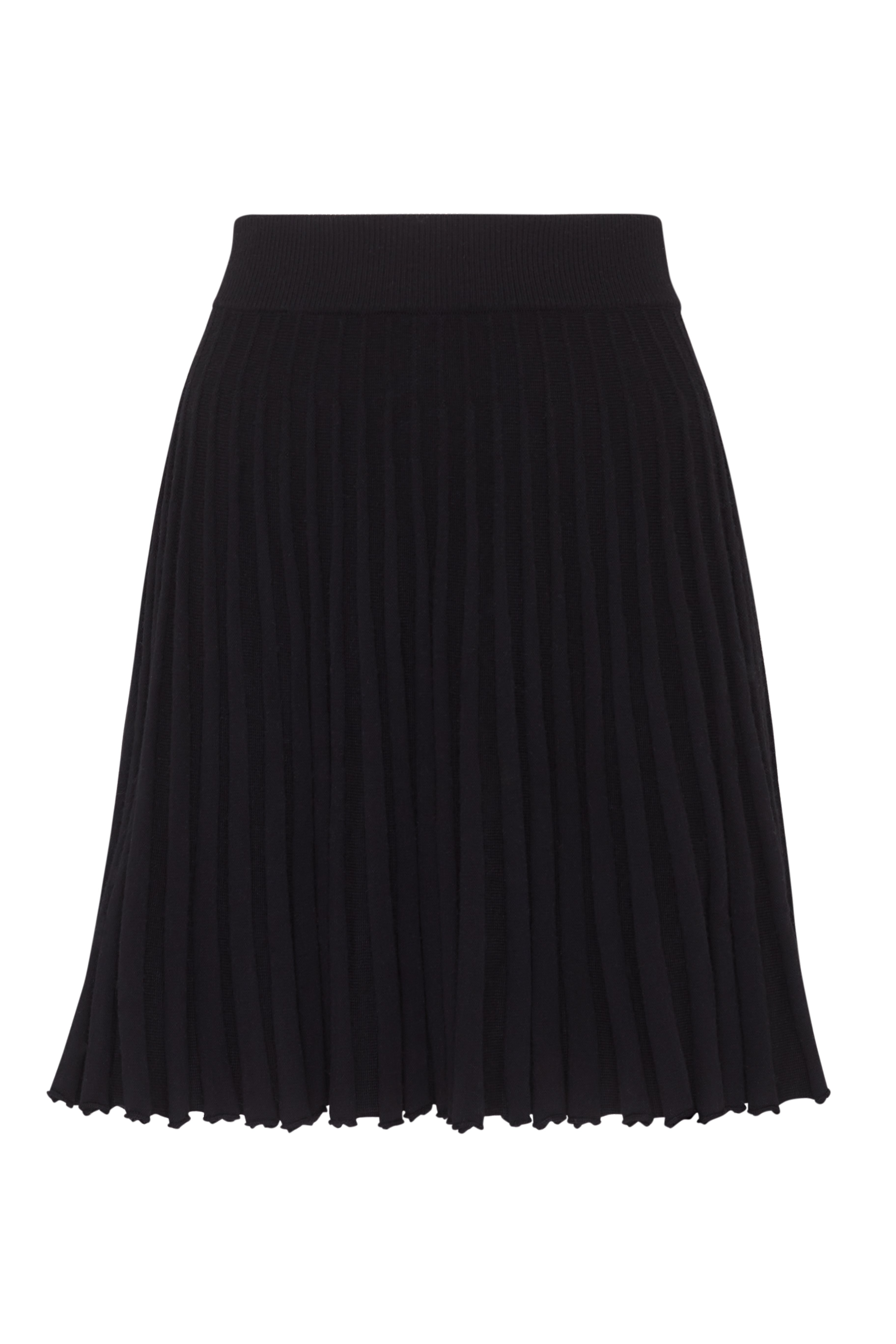Плиссированая мини юбка в черном цвете