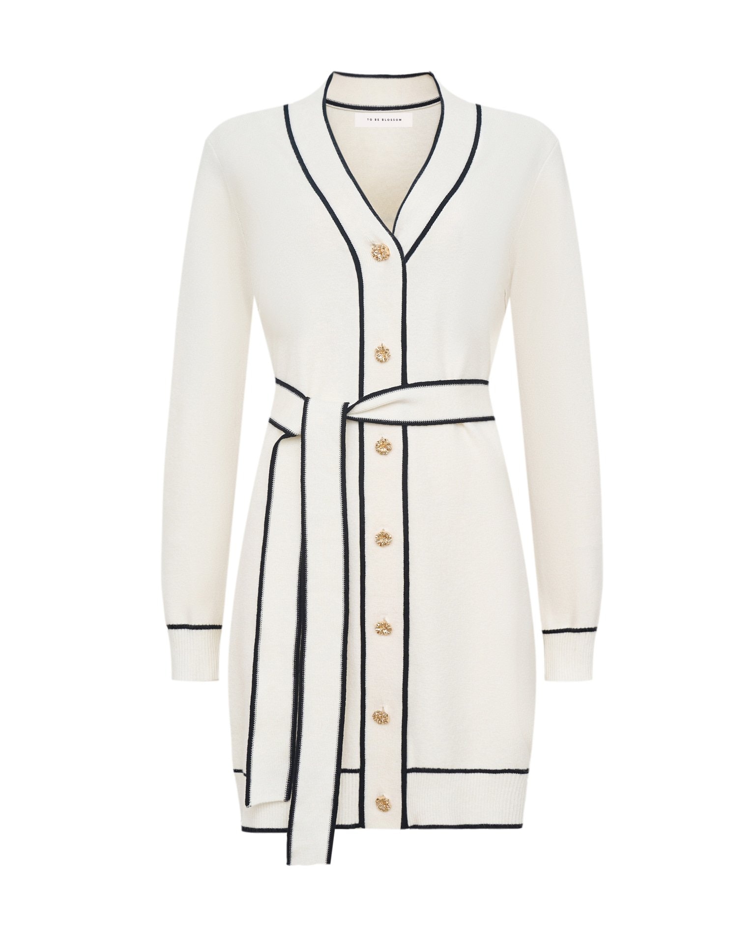 Платье с контрастной окантовкой