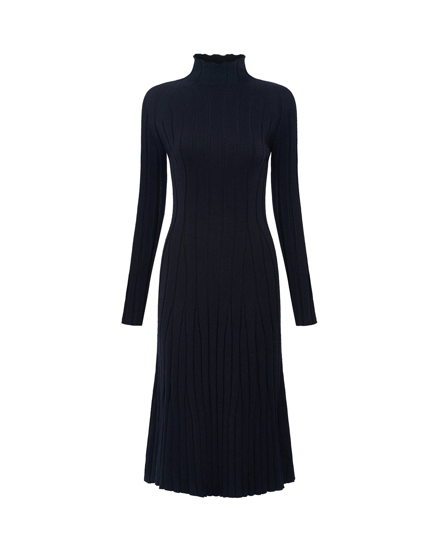 Черное платье миди