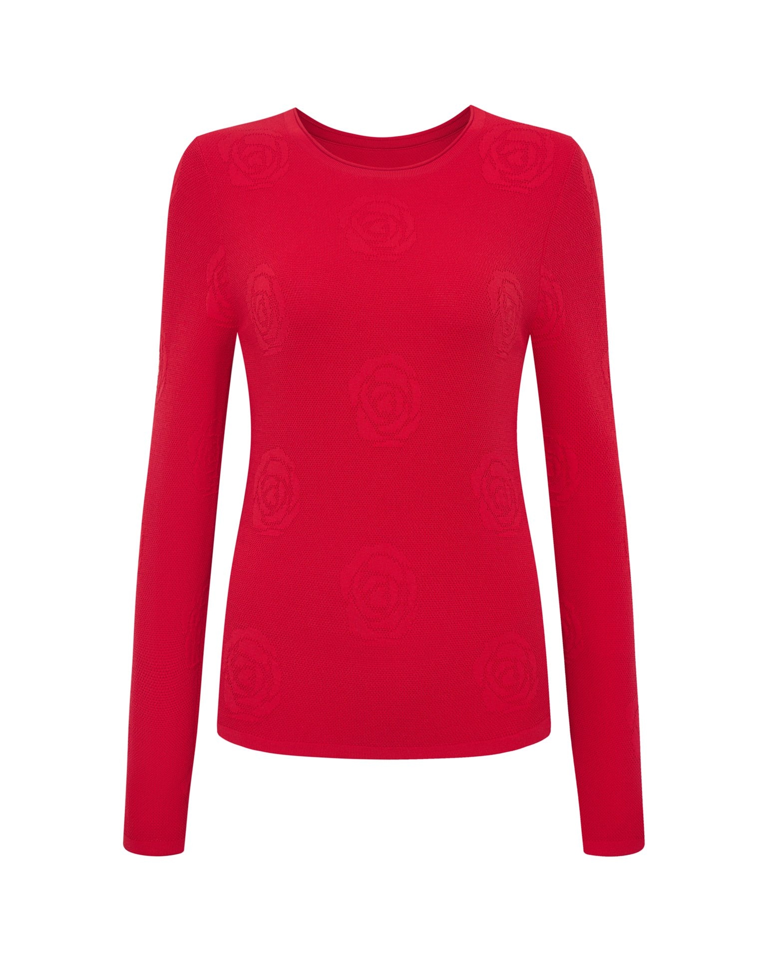 Джемпер с текстурными розами