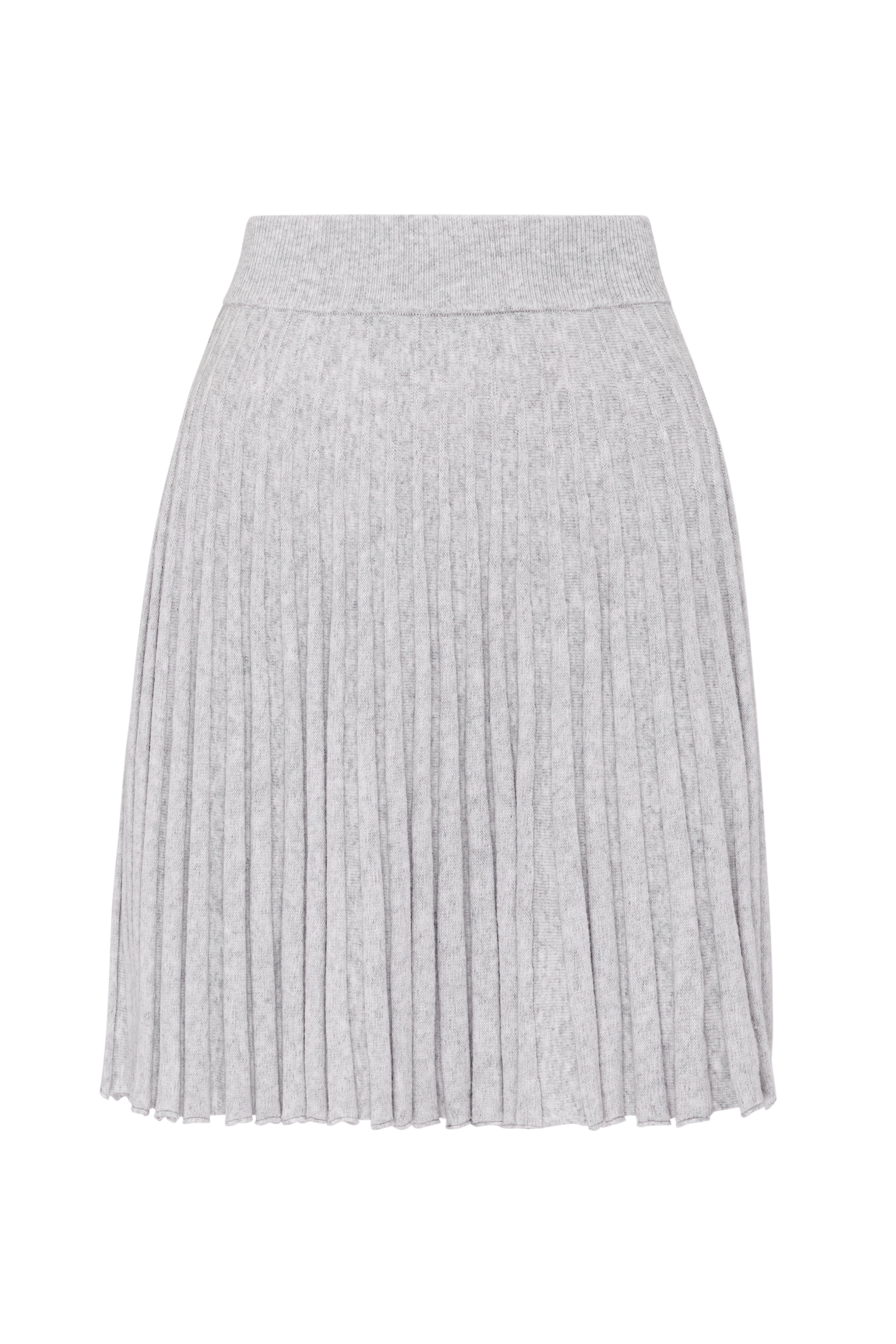 Плиссированая мини юбка в сером цвете