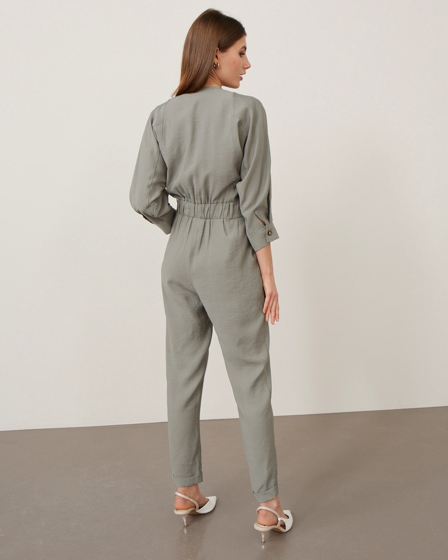 Комбинезон в стиле casual, Хаки — фото 3