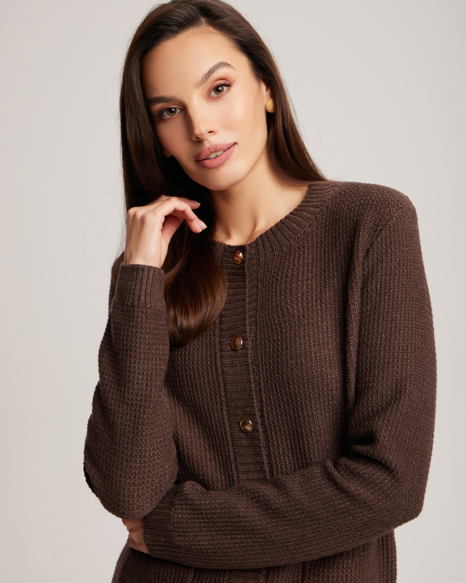 Кардиган фактурной вязки