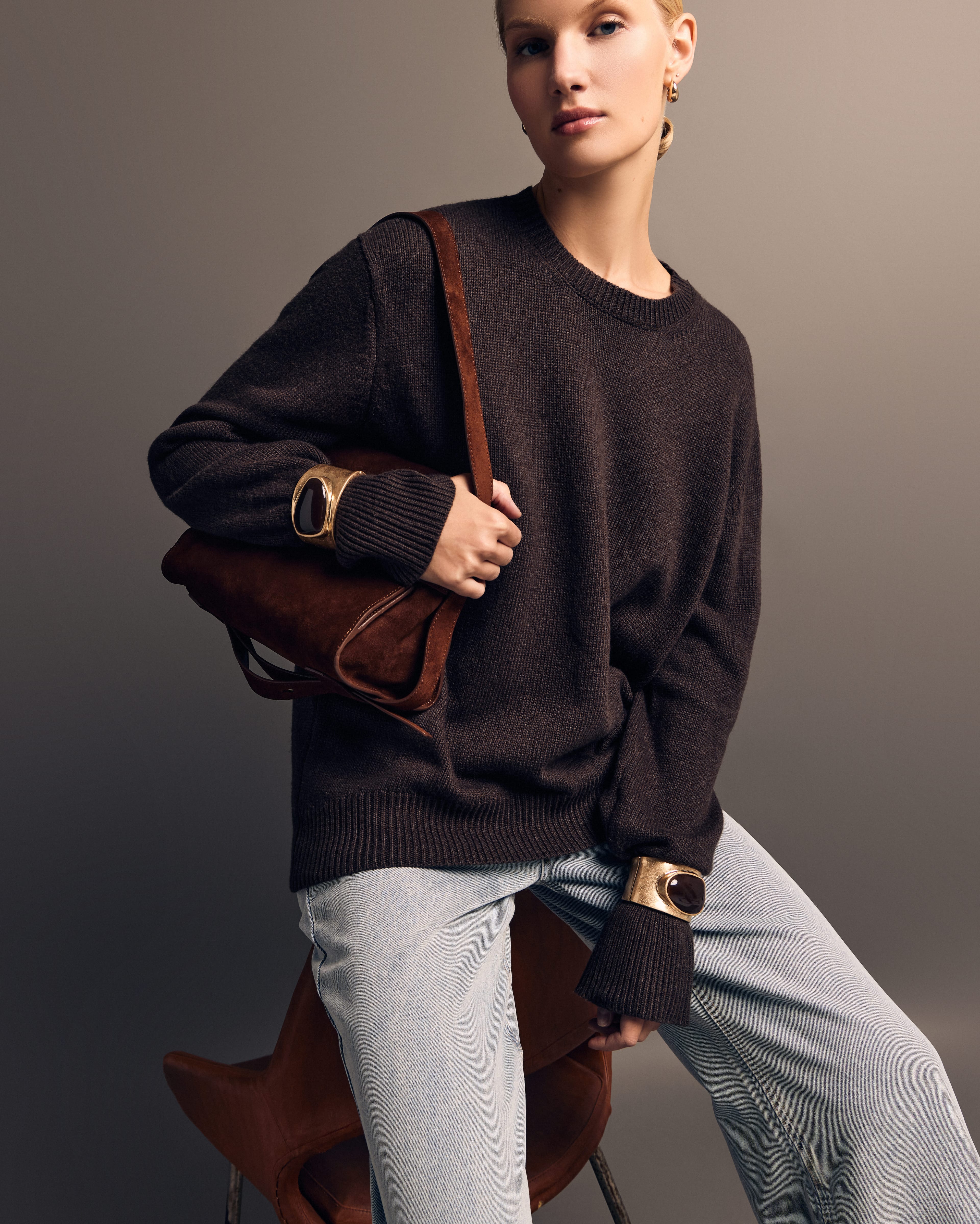 Джемпер в шоколадном цвете